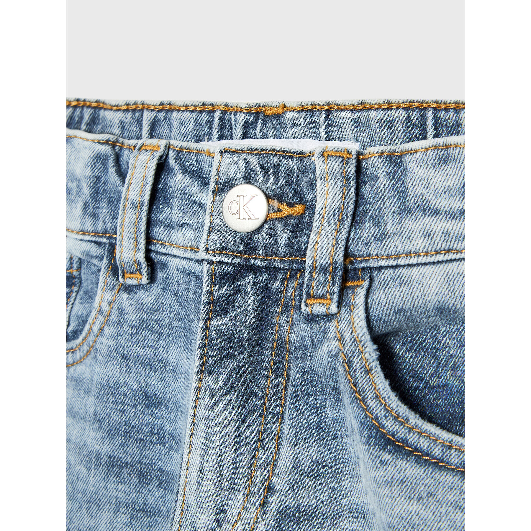 Calvin Klein Jeans Дънки IU0IU00288 Син Straight Fit - Pepit.bg