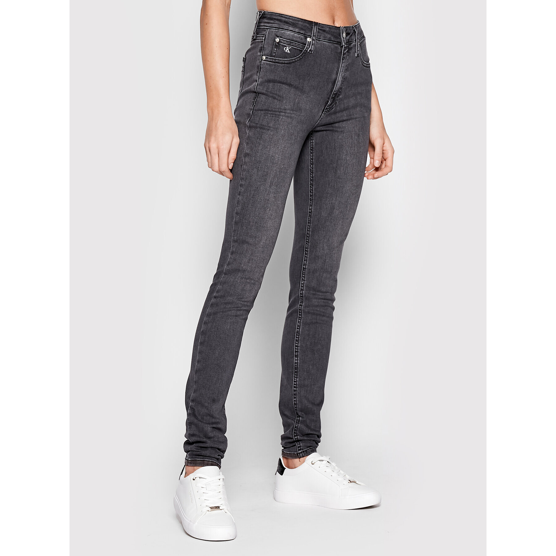 Calvin Klein Jeans Дънки J20J214105 Сив Skinny Fit - Pepit.bg