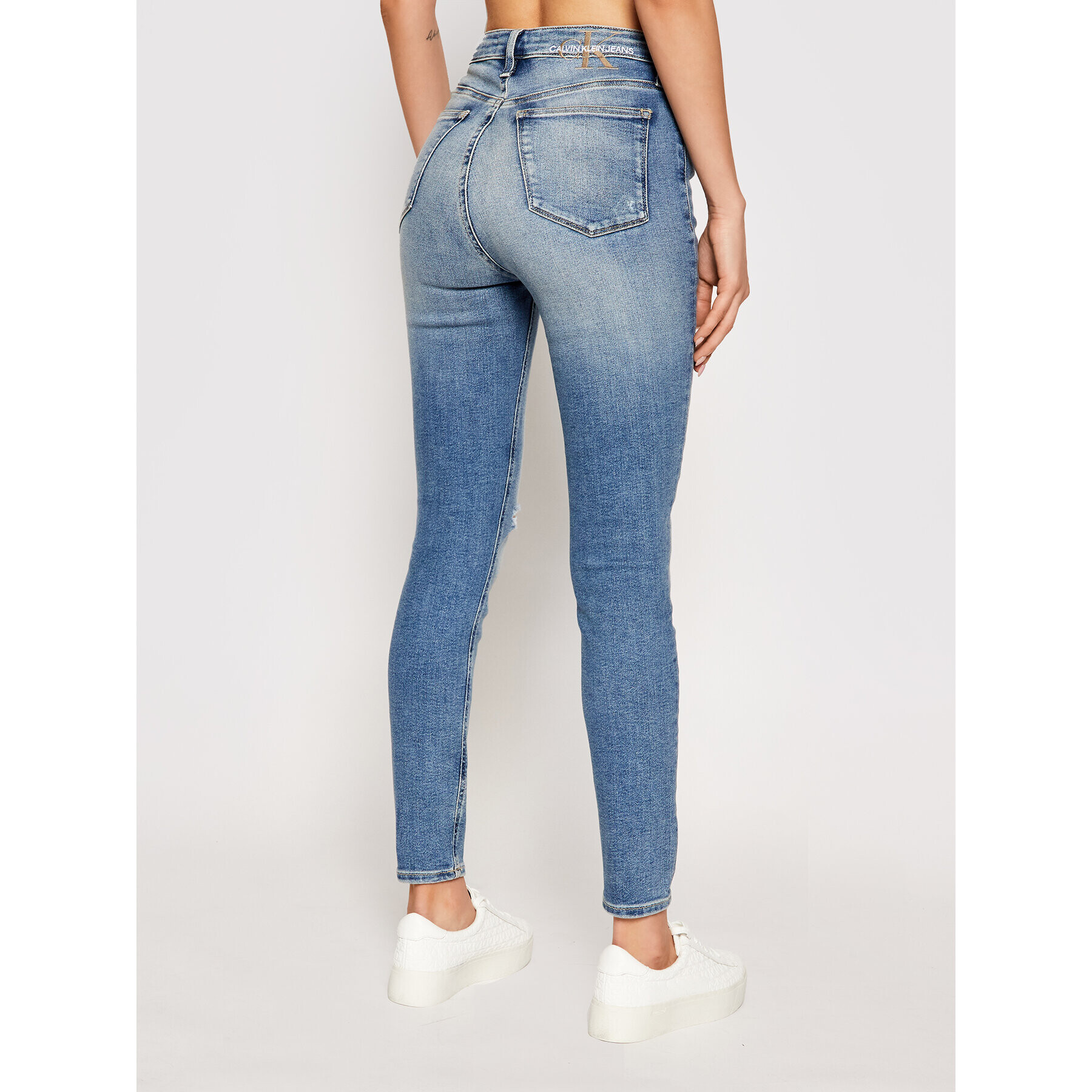 Calvin Klein Jeans Дънки J20J215884 Син Super Skinny Fit - Pepit.bg