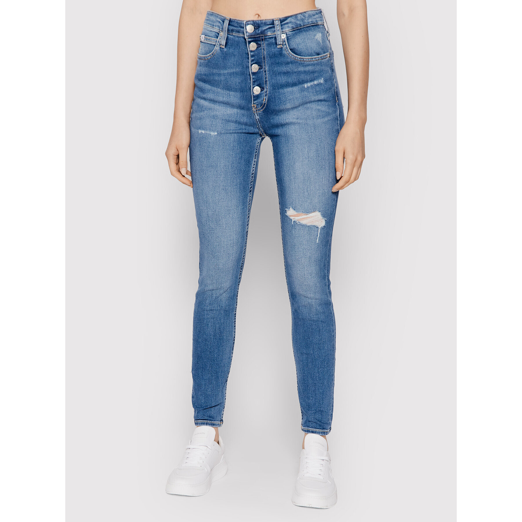 Calvin Klein Jeans Дънки J20J216486 Син Skinny Fit - Pepit.bg