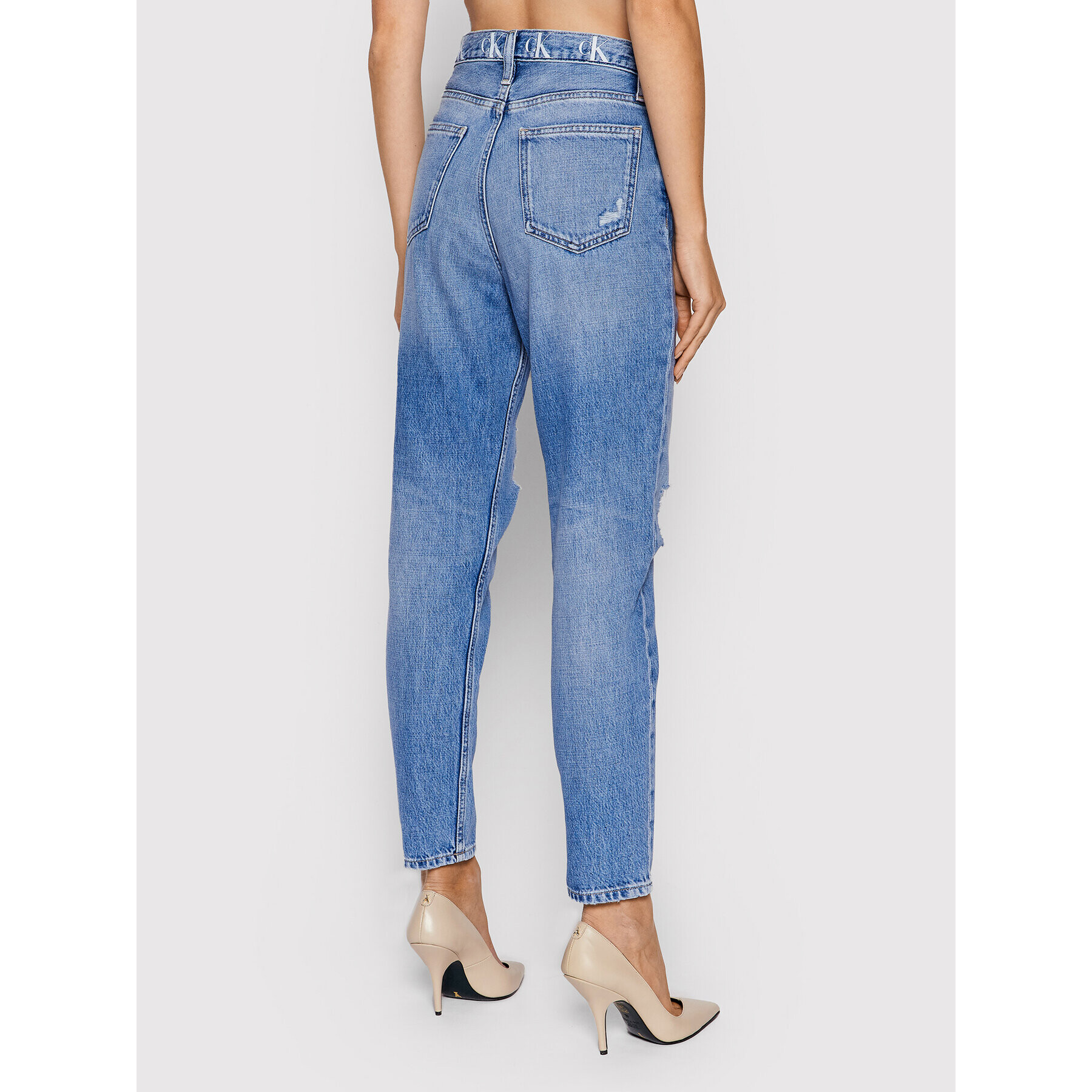 Calvin Klein Jeans Дънки J20J217827 Син Mom Fit - Pepit.bg