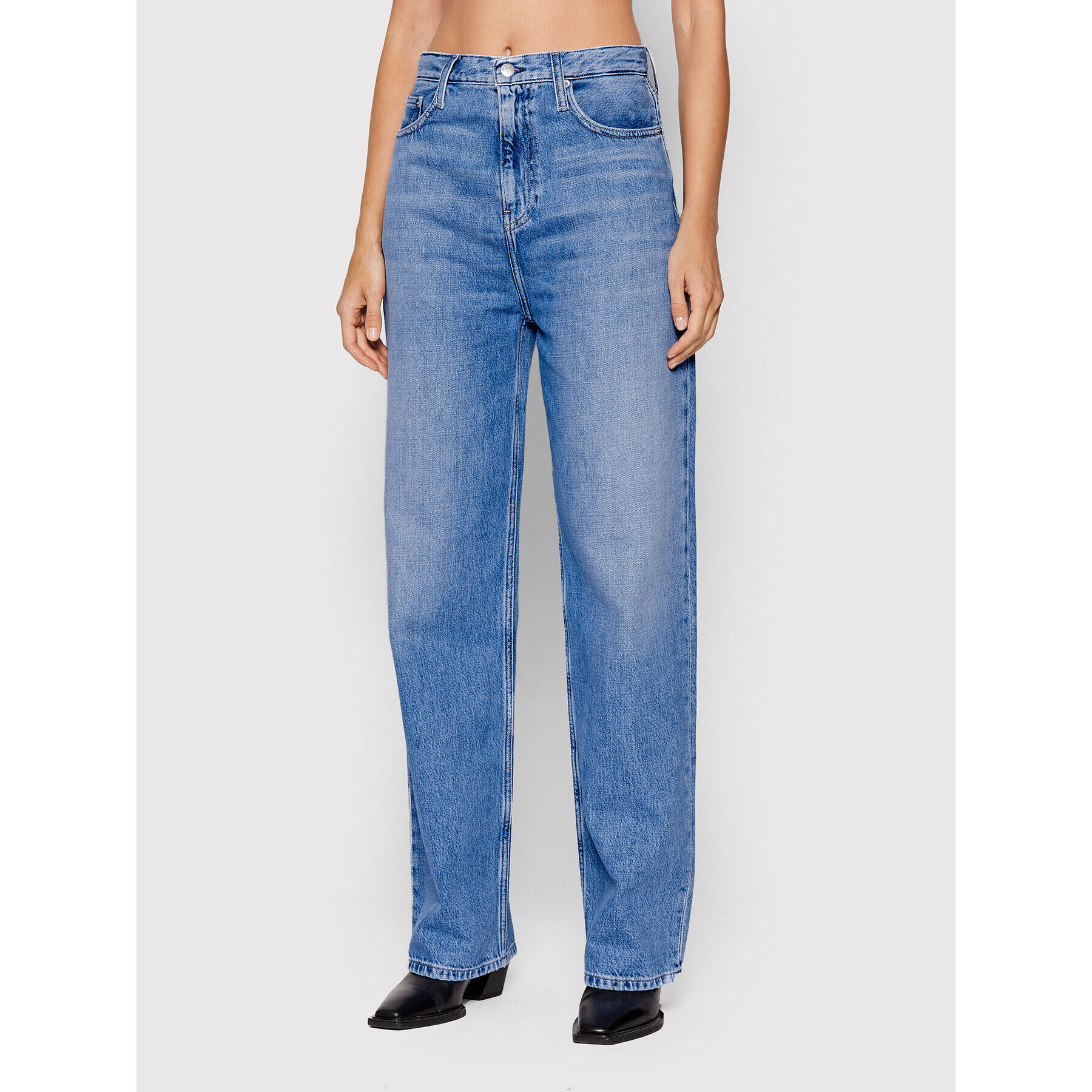 Calvin Klein Jeans Дънки J20J217866 Син Relaxed Fit - Pepit.bg