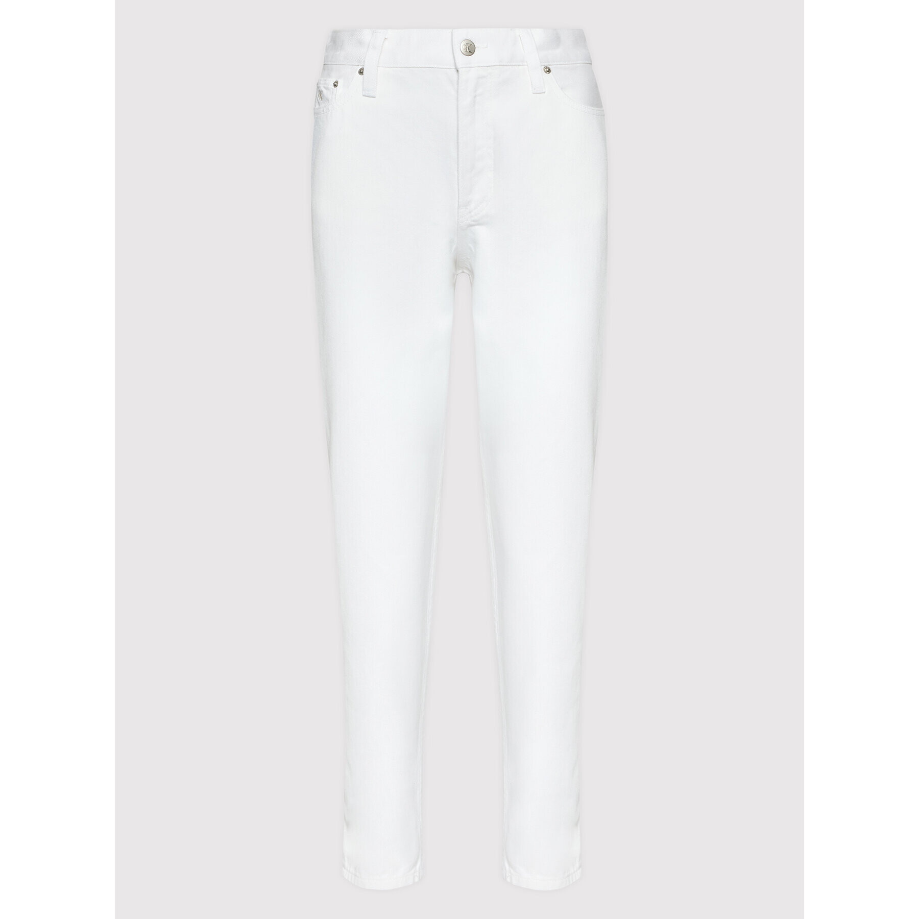 Calvin Klein Jeans Дънки J20J218514 Бял Mom Fit - Pepit.bg