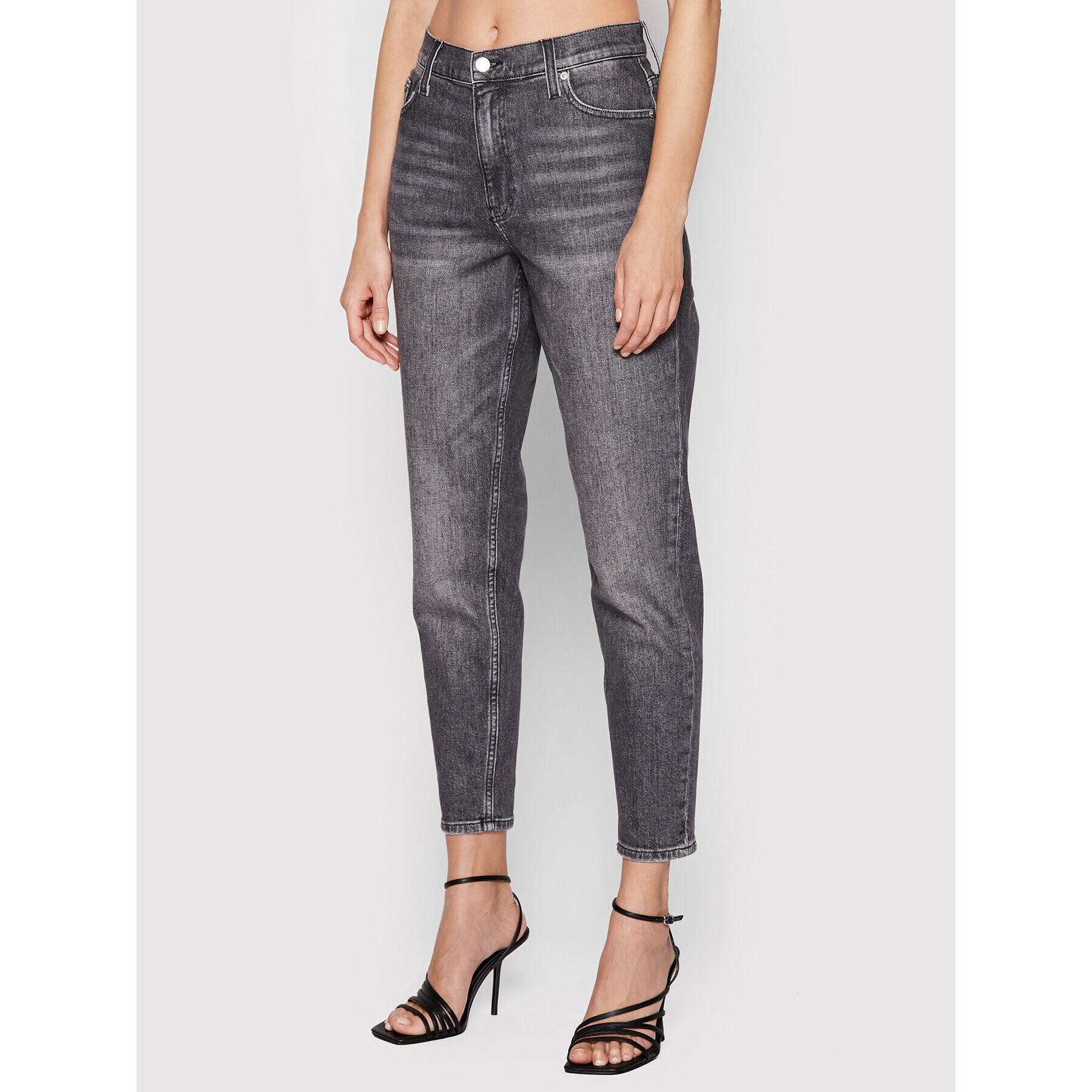 Calvin Klein Jeans Дънки J20J218515 Сив Mom Fit - Pepit.bg