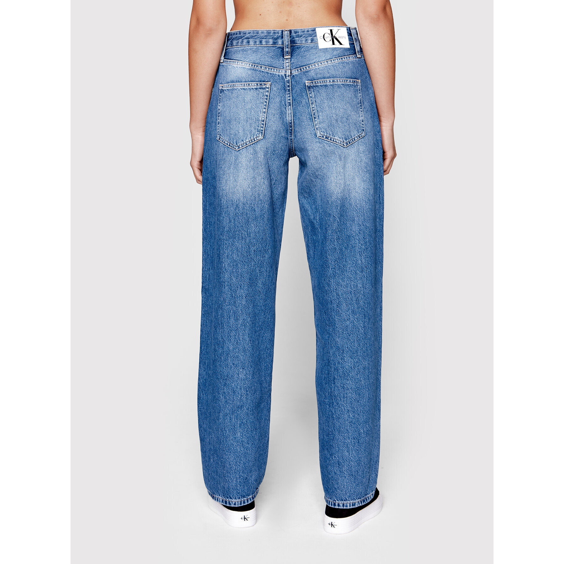 Calvin Klein Jeans Дънки J20J219310 Син Straight Fit - Pepit.bg