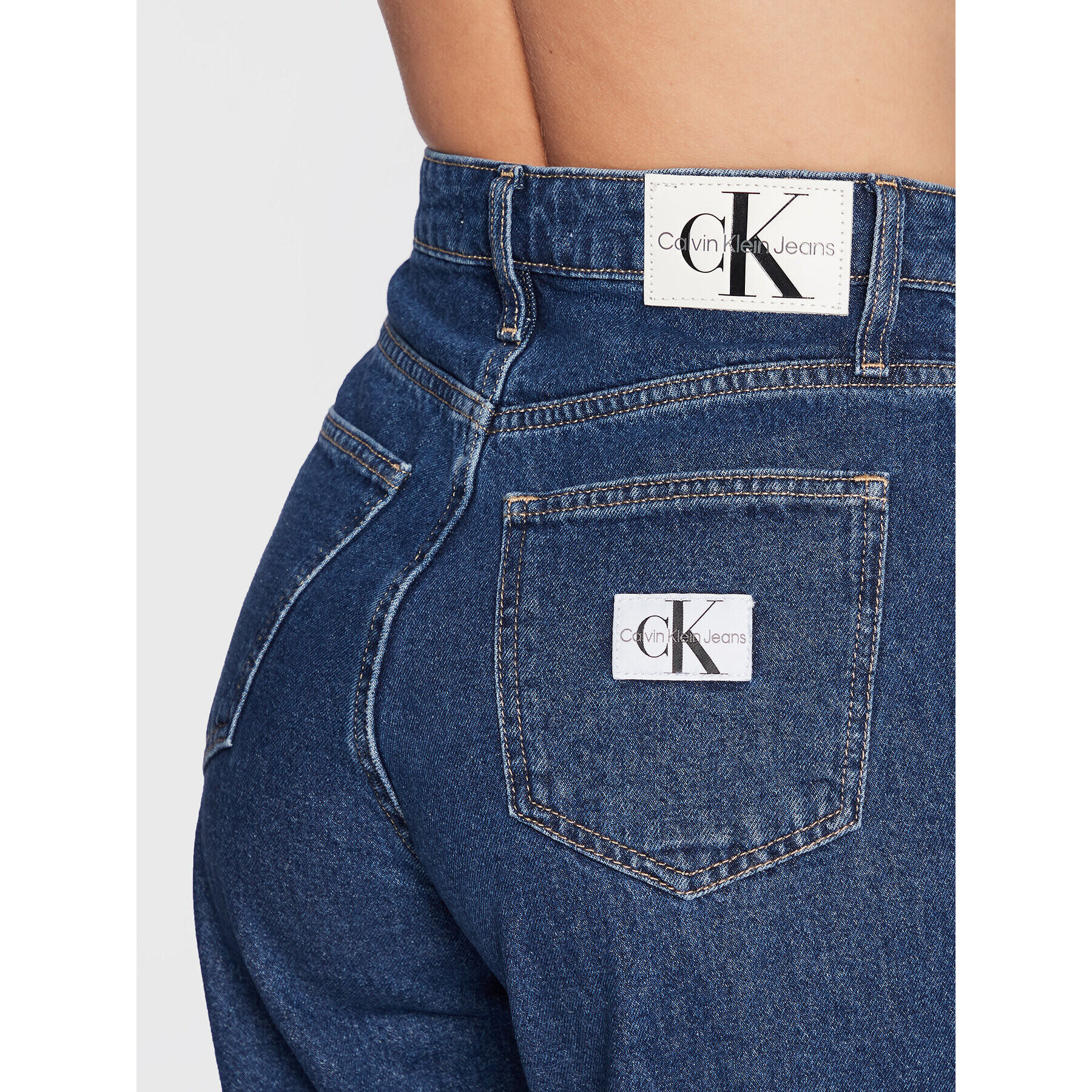 Calvin Klein Jeans Дънки J20J219318 Син Mom Fit - Pepit.bg