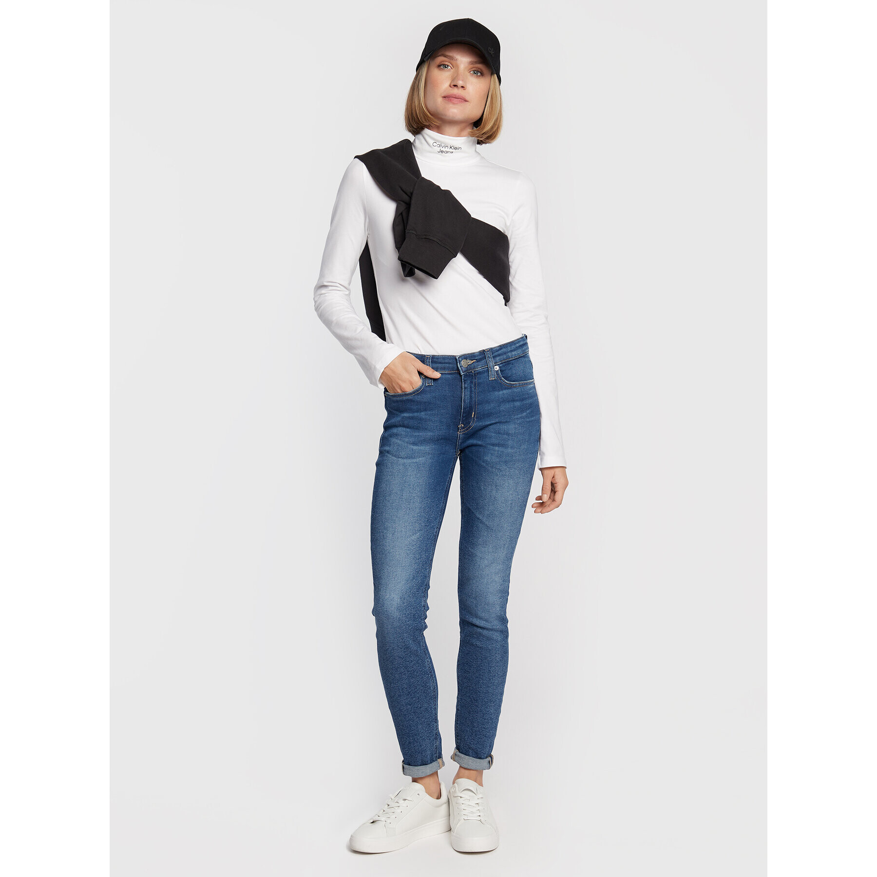 Calvin Klein Jeans Дънки J20J219322 Син Skinny Fit - Pepit.bg