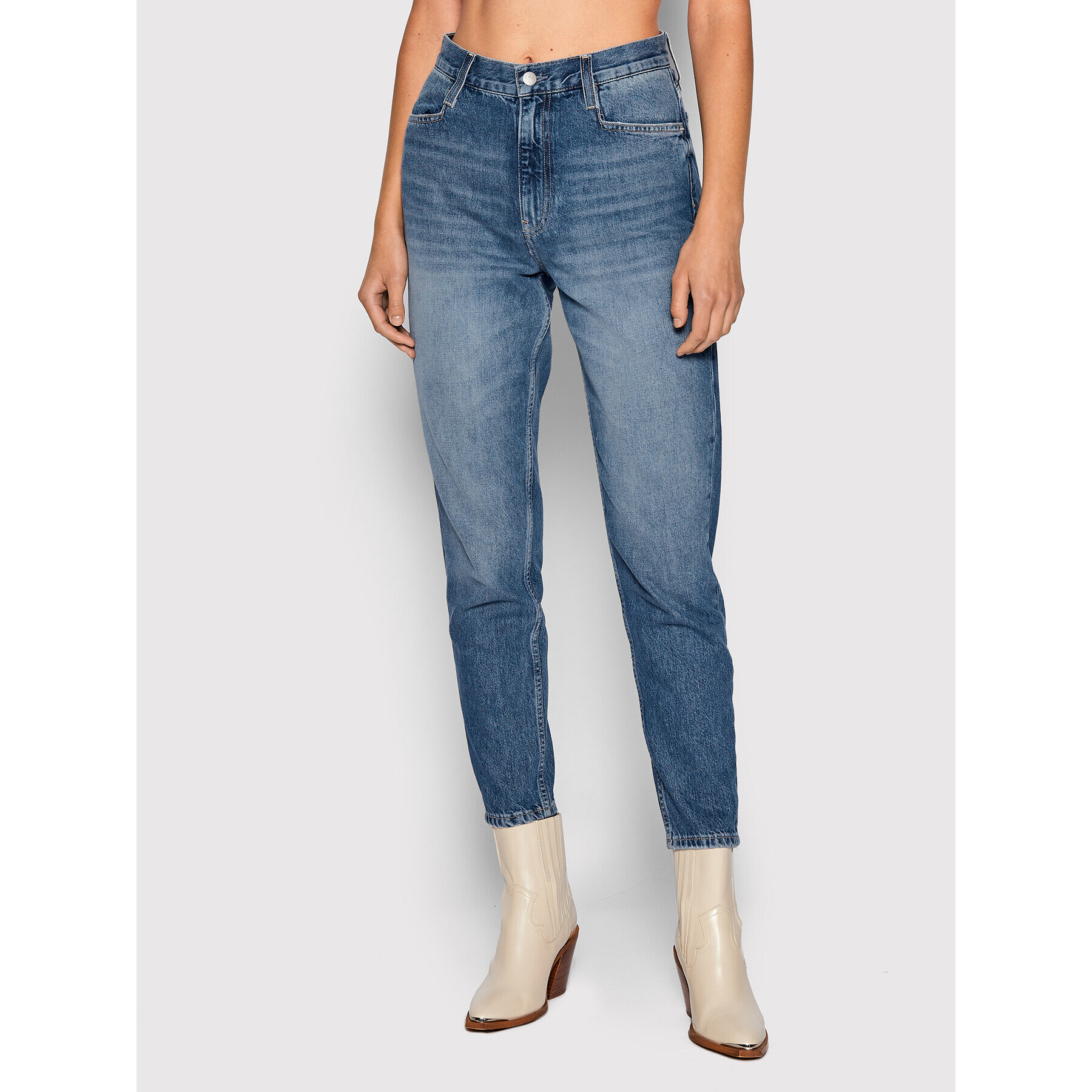 Calvin Klein Jeans Дънки J20J219329 Син Mom Fit - Pepit.bg