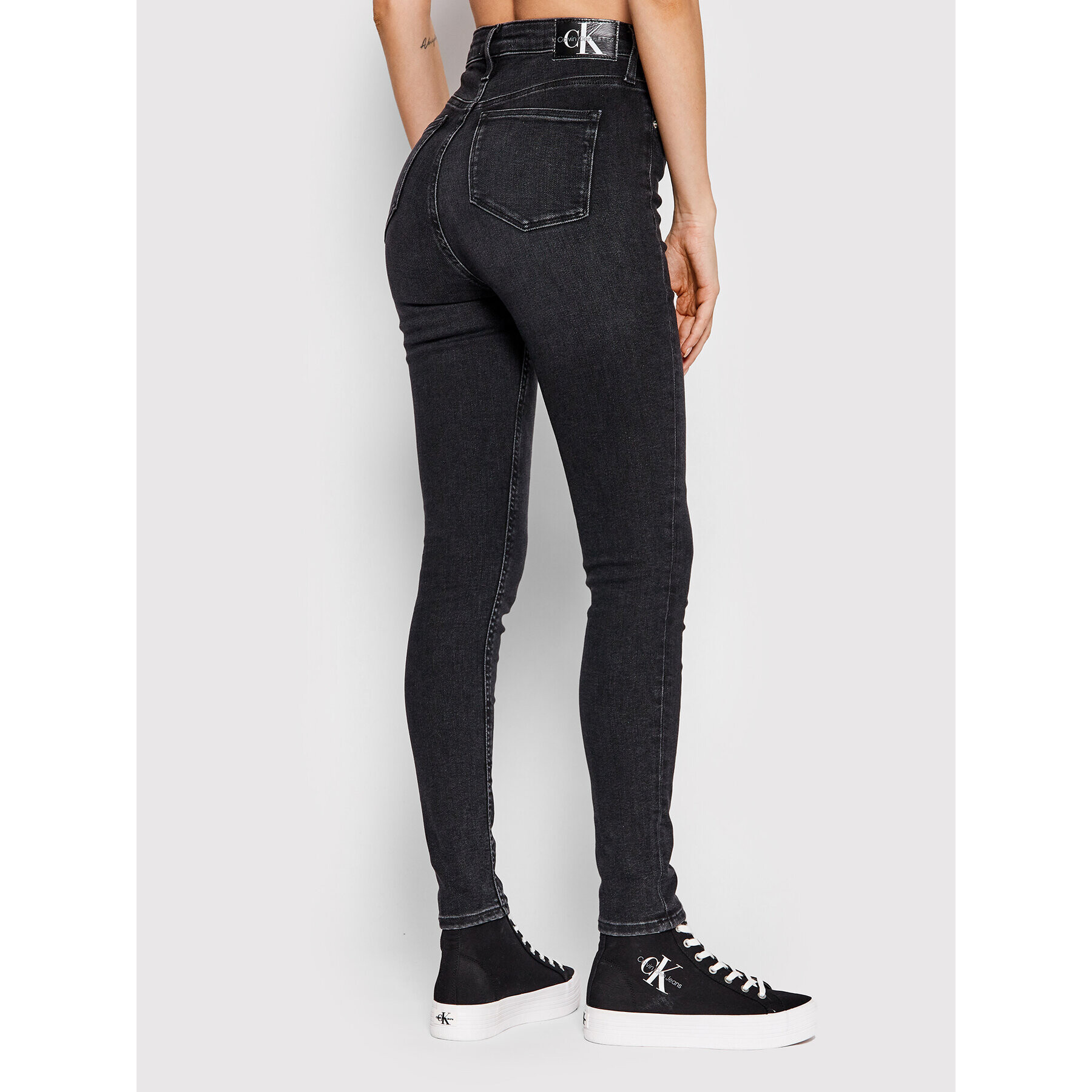 Calvin Klein Jeans Дънки J20J219333 Черен Super Skinny Fit - Pepit.bg