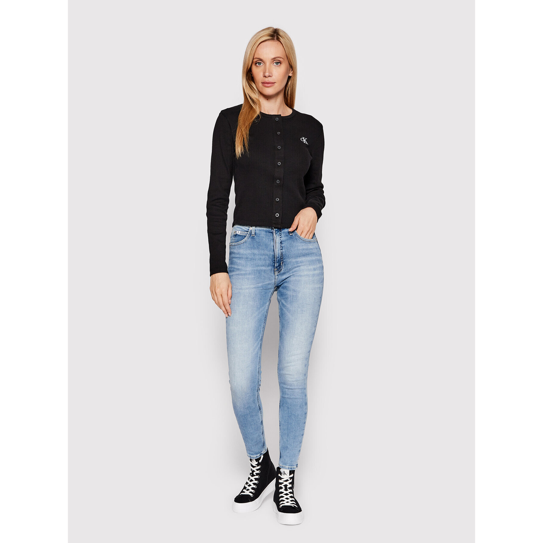 Calvin Klein Jeans Дънки J20J219334 Син Super Skinny Fit - Pepit.bg