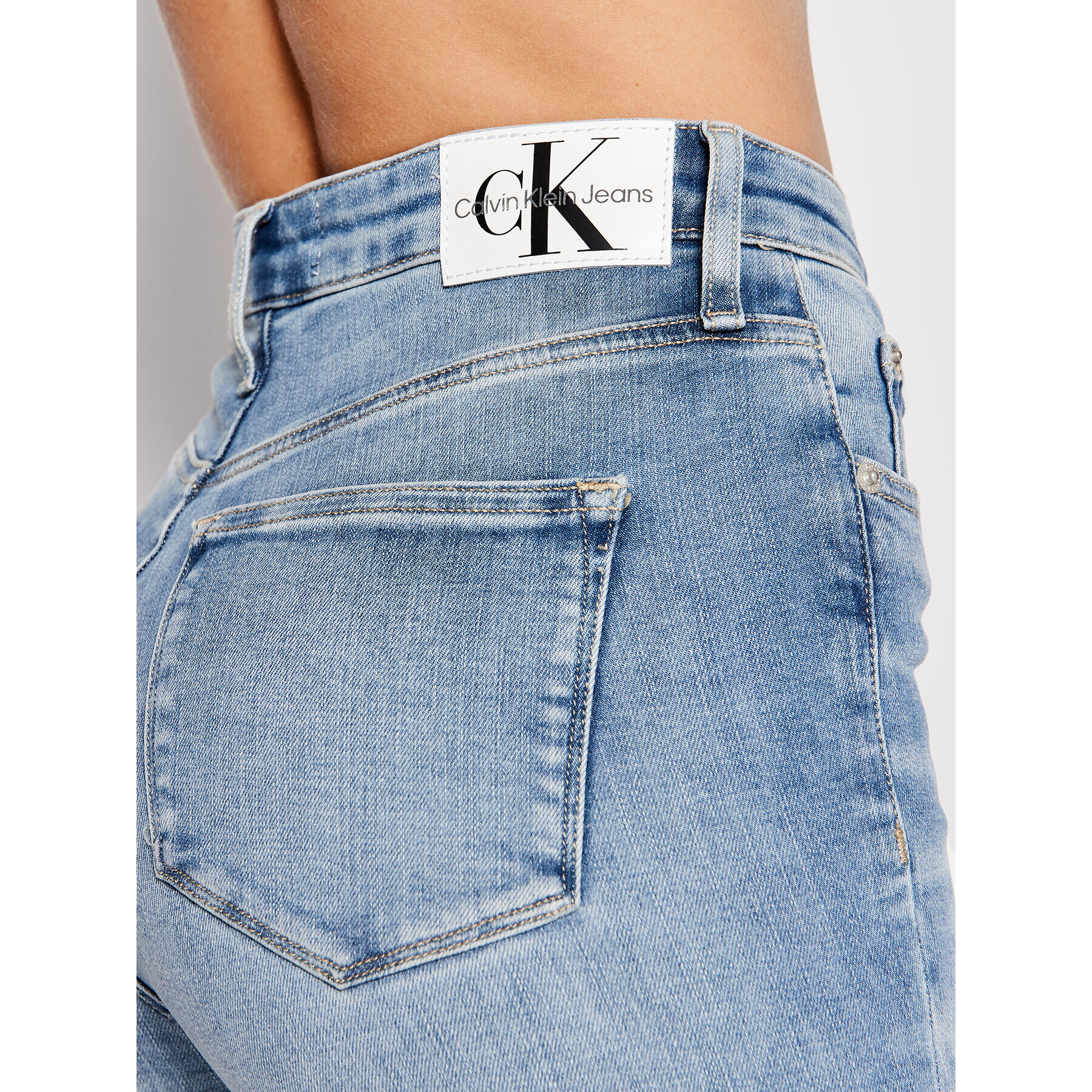 Calvin Klein Jeans Дънки J20J219334 Син Super Skinny Fit - Pepit.bg