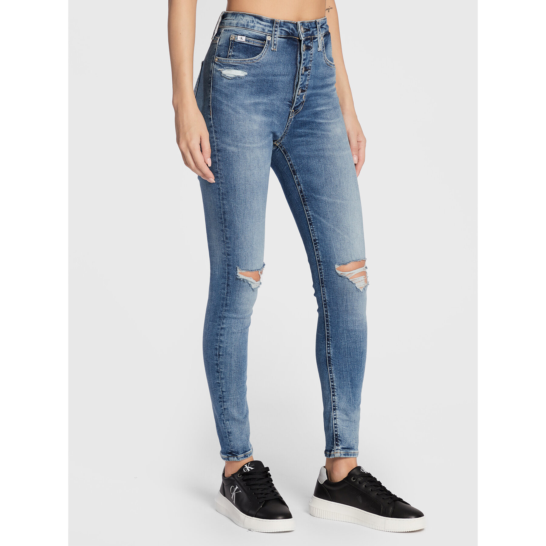 Calvin Klein Jeans Дънки J20J219508 Син Super Skinny Fit - Pepit.bg