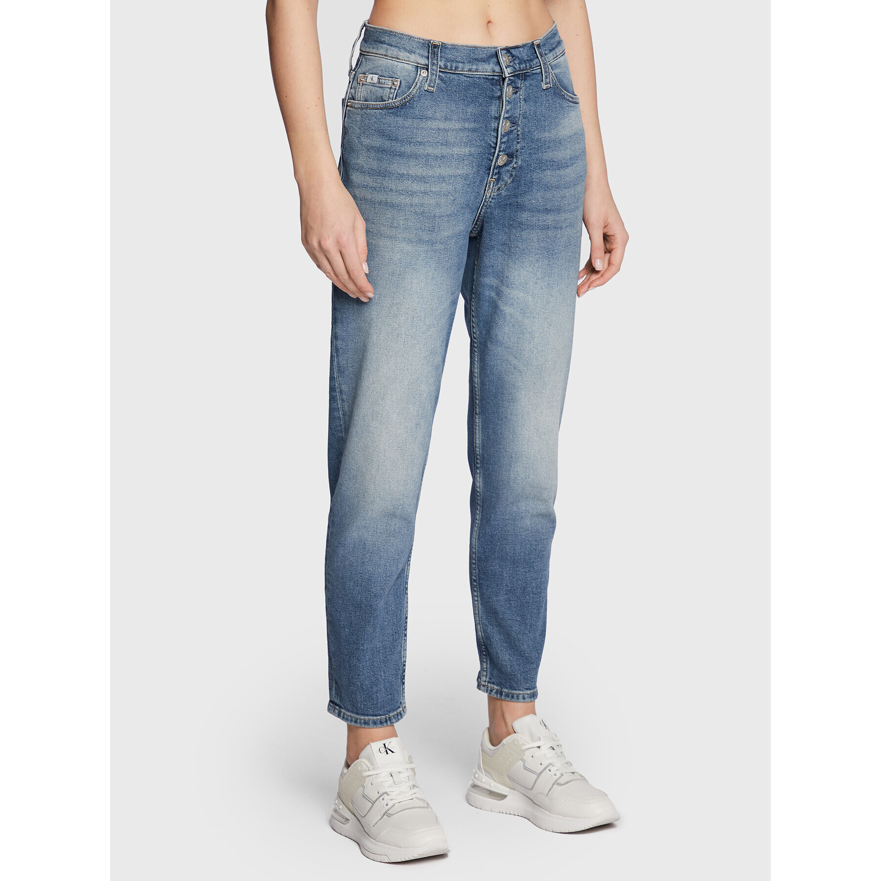 Calvin Klein Jeans Дънки J20J219539 Син Mom Fit - Pepit.bg