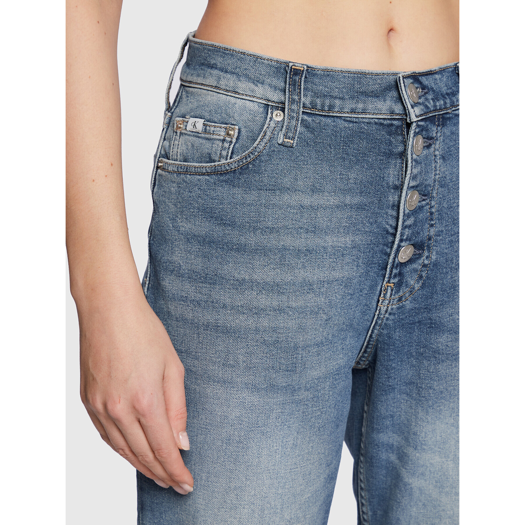 Calvin Klein Jeans Дънки J20J219539 Син Mom Fit - Pepit.bg