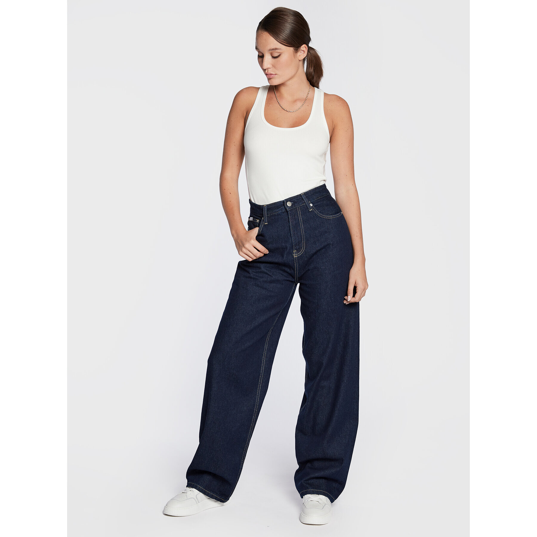 Calvin Klein Jeans Дънки J20J219542 Тъмносин Relaxed Fit - Pepit.bg