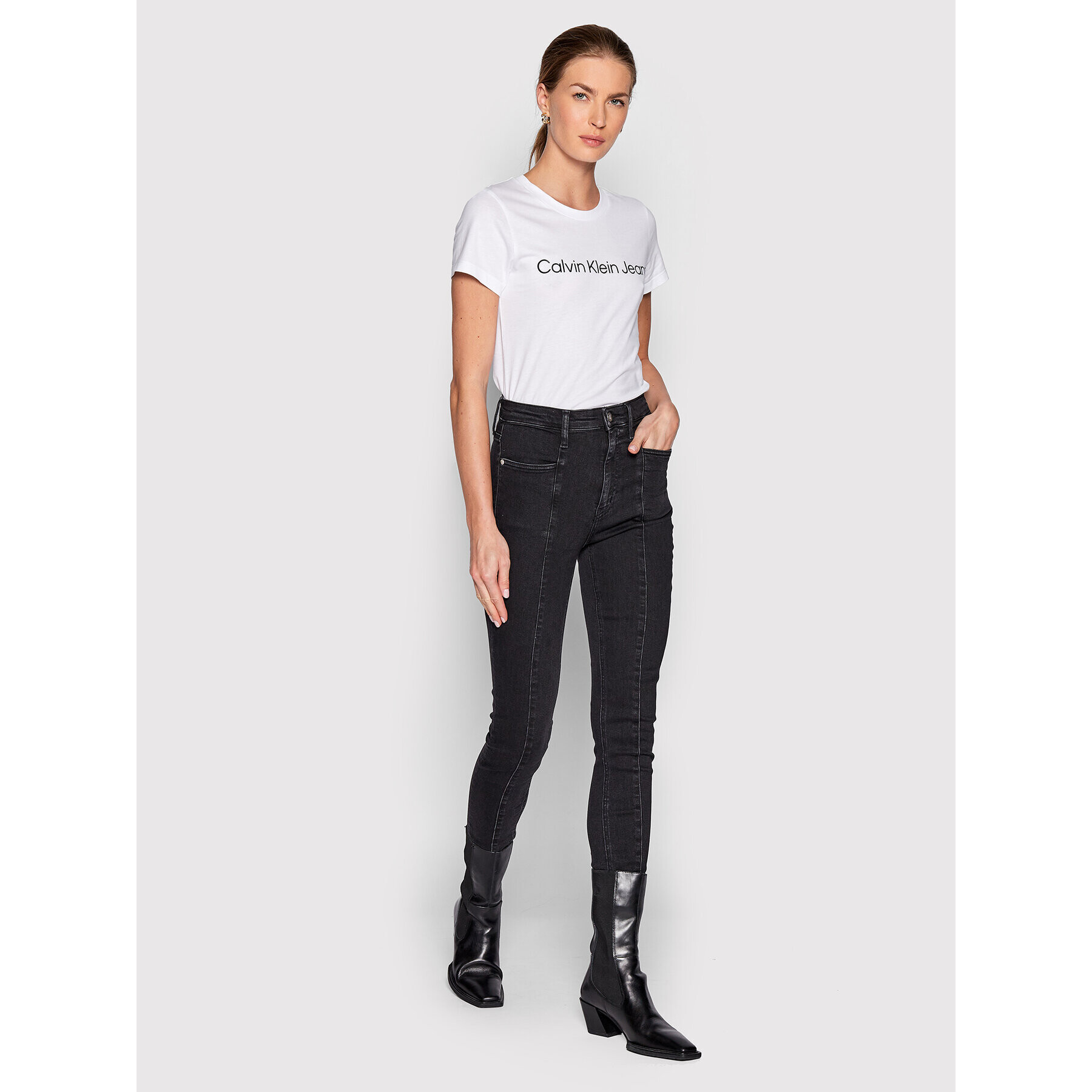 Calvin Klein Jeans Дънки J20J219590 Черен Skinny Fit - Pepit.bg