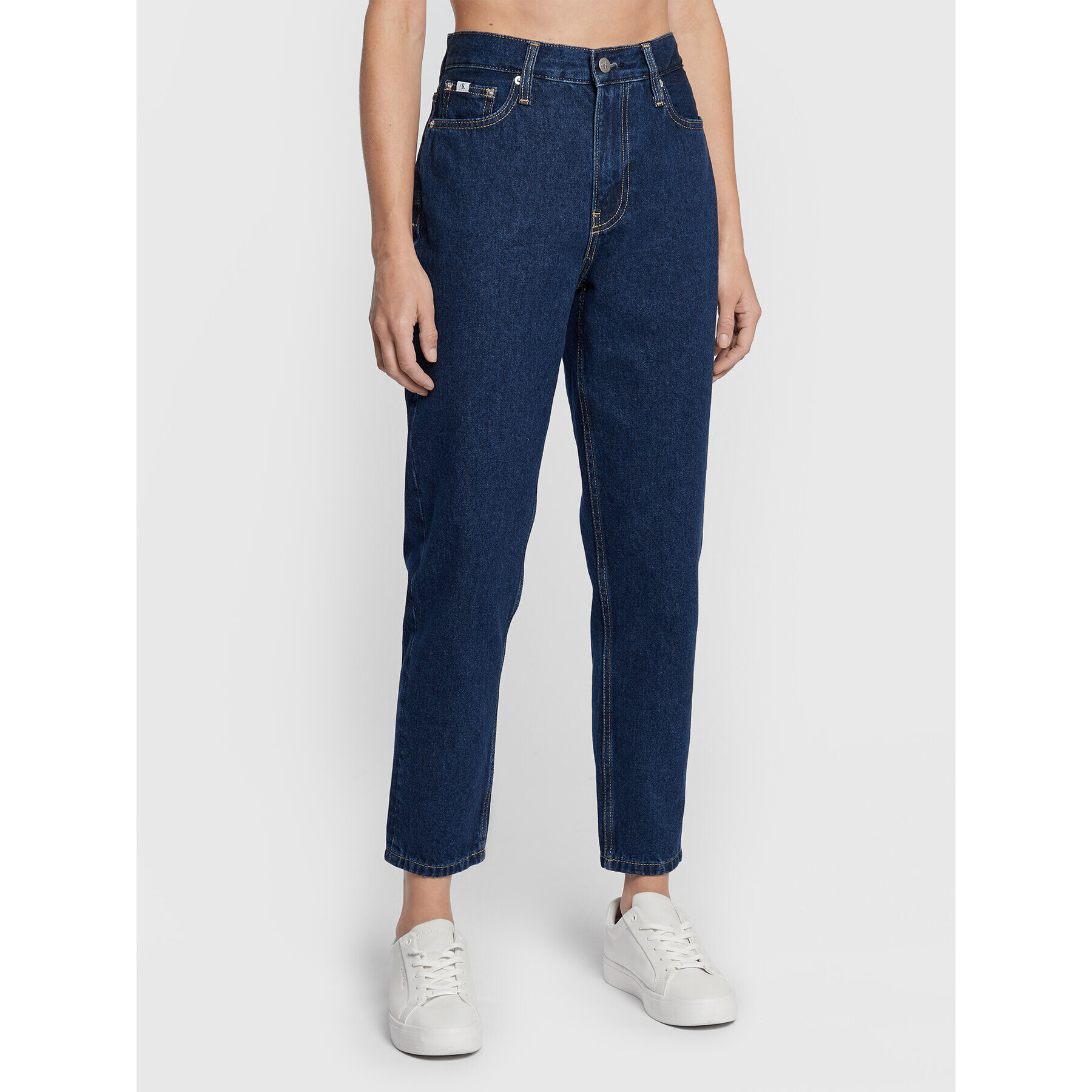 Calvin Klein Jeans Дънки J20J220116 Син Mom Fit - Pepit.bg