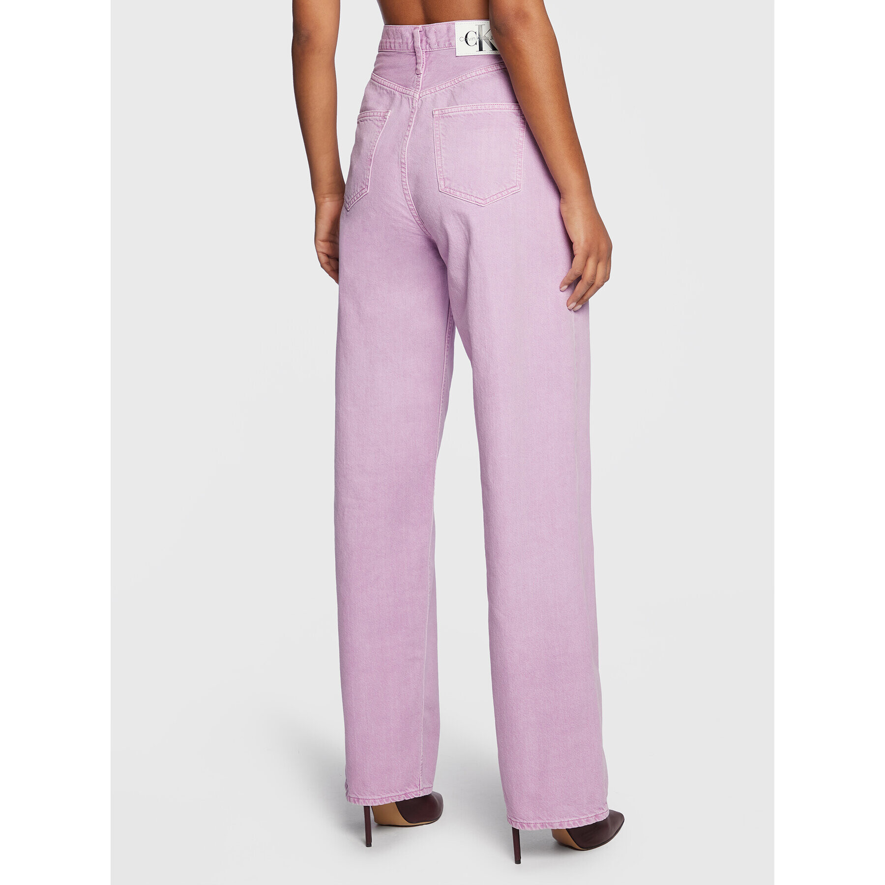 Calvin Klein Jeans Дънки J20J220182 Виолетов Relaxed Fit - Pepit.bg
