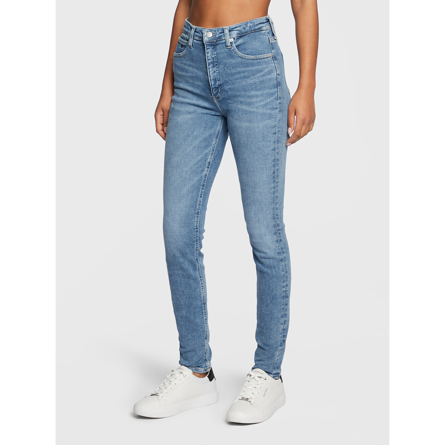 Calvin Klein Jeans Дънки J20J220187 Син Skinny Fit - Pepit.bg