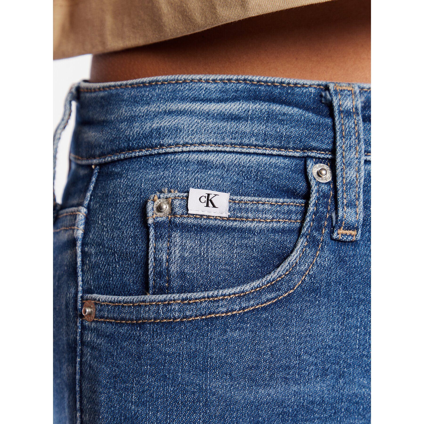 Calvin Klein Jeans Дънки J20J220193 Син Skinny Fit - Pepit.bg