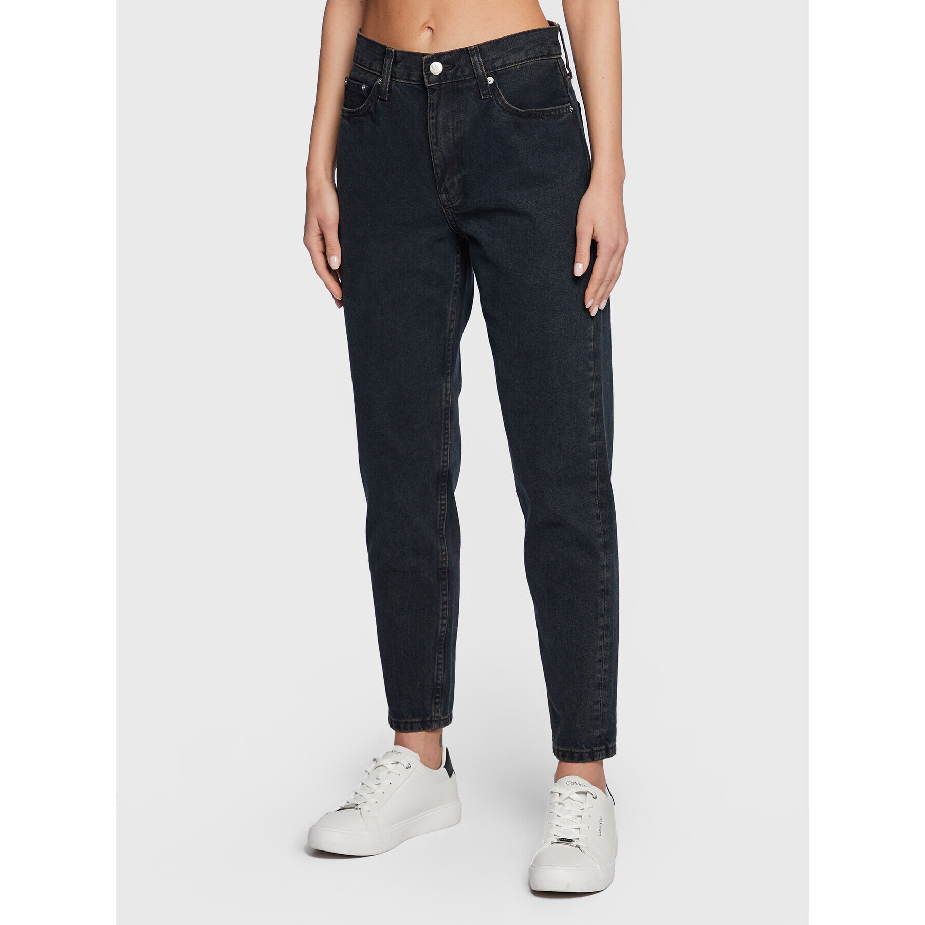 Calvin Klein Jeans Дънки J20J220203 Черен Mom Fit - Pepit.bg