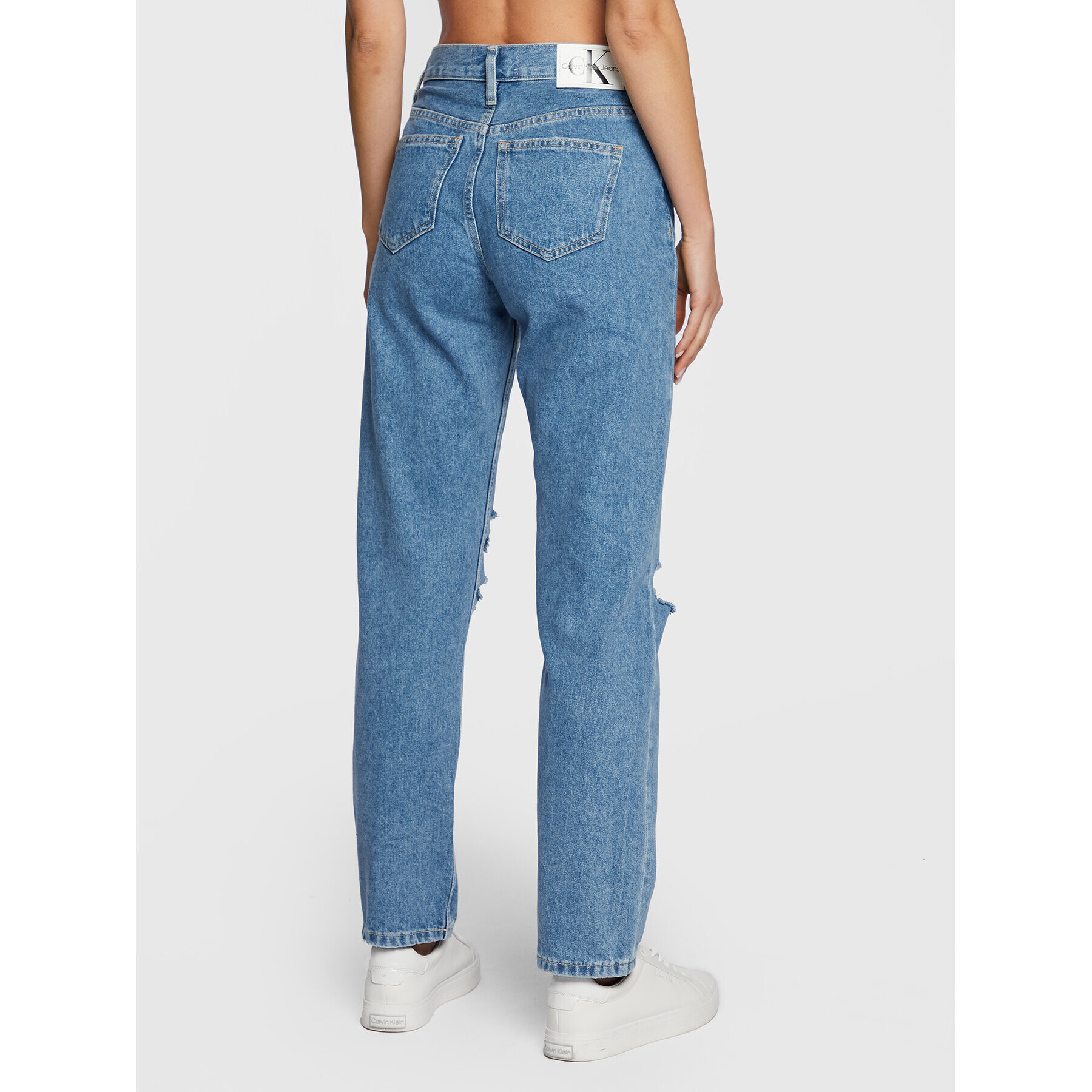 Calvin Klein Jeans Дънки J20J220209 Син Straight Leg - Pepit.bg