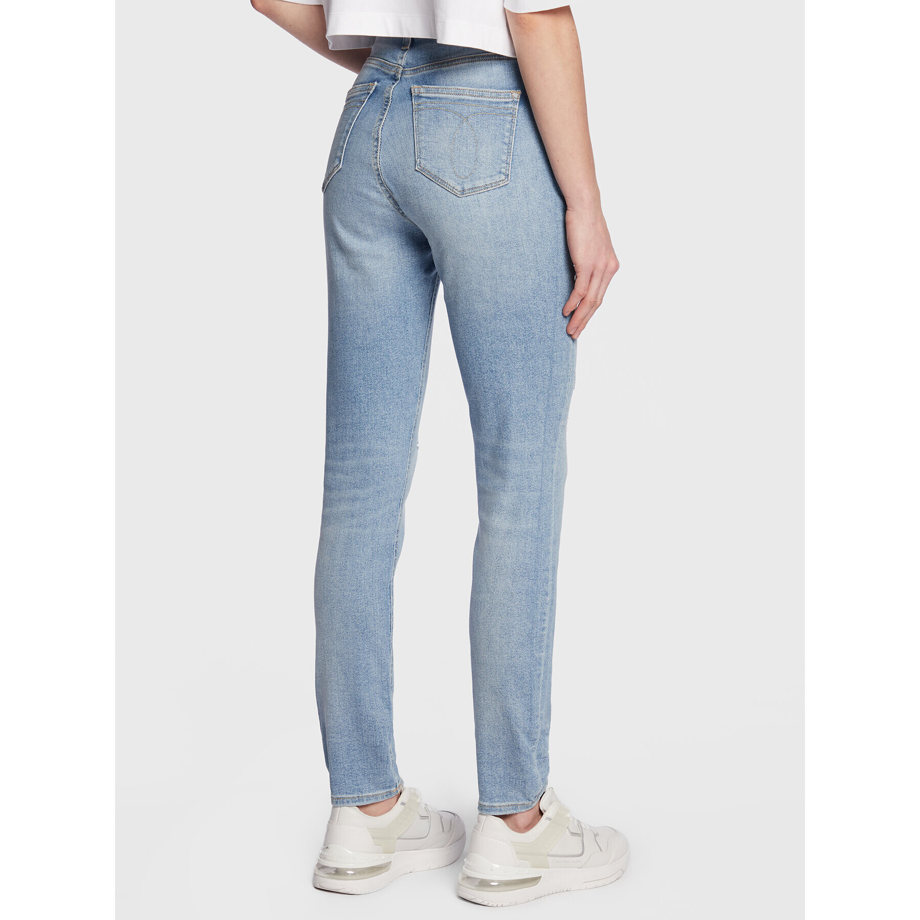 Calvin Klein Jeans Дънки J20J220214 Син Skinny Fit - Pepit.bg