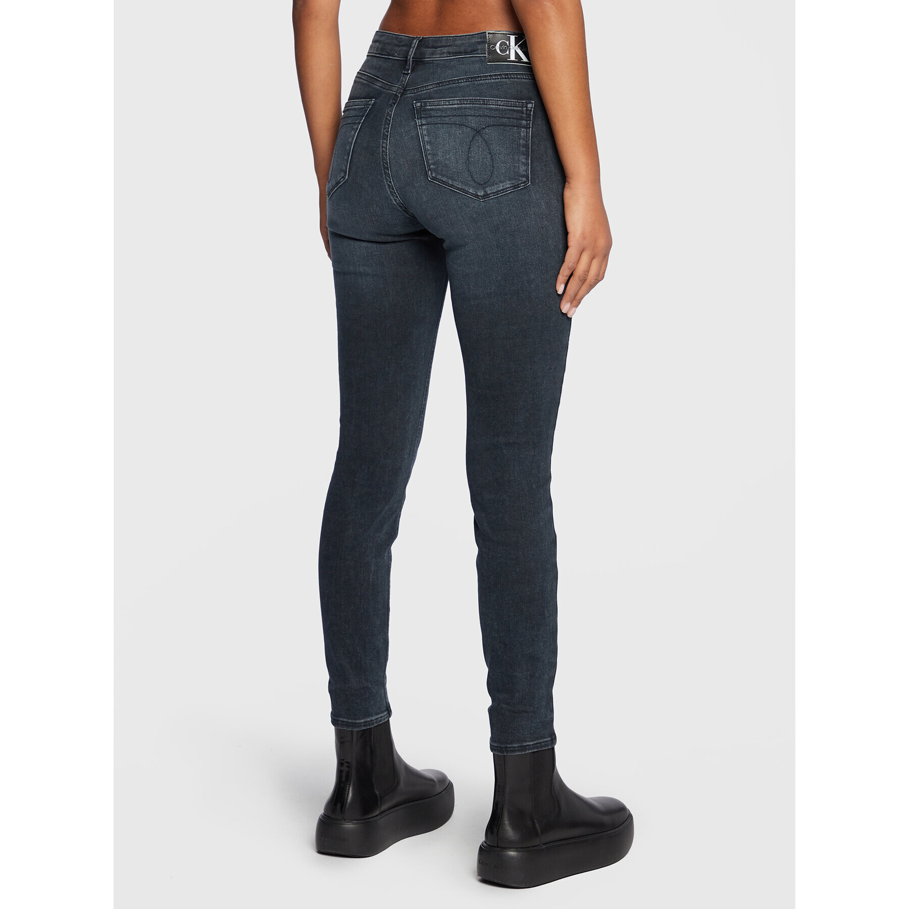 Calvin Klein Jeans Дънки J20J220215 Сив Skinny Ankle Fit - Pepit.bg