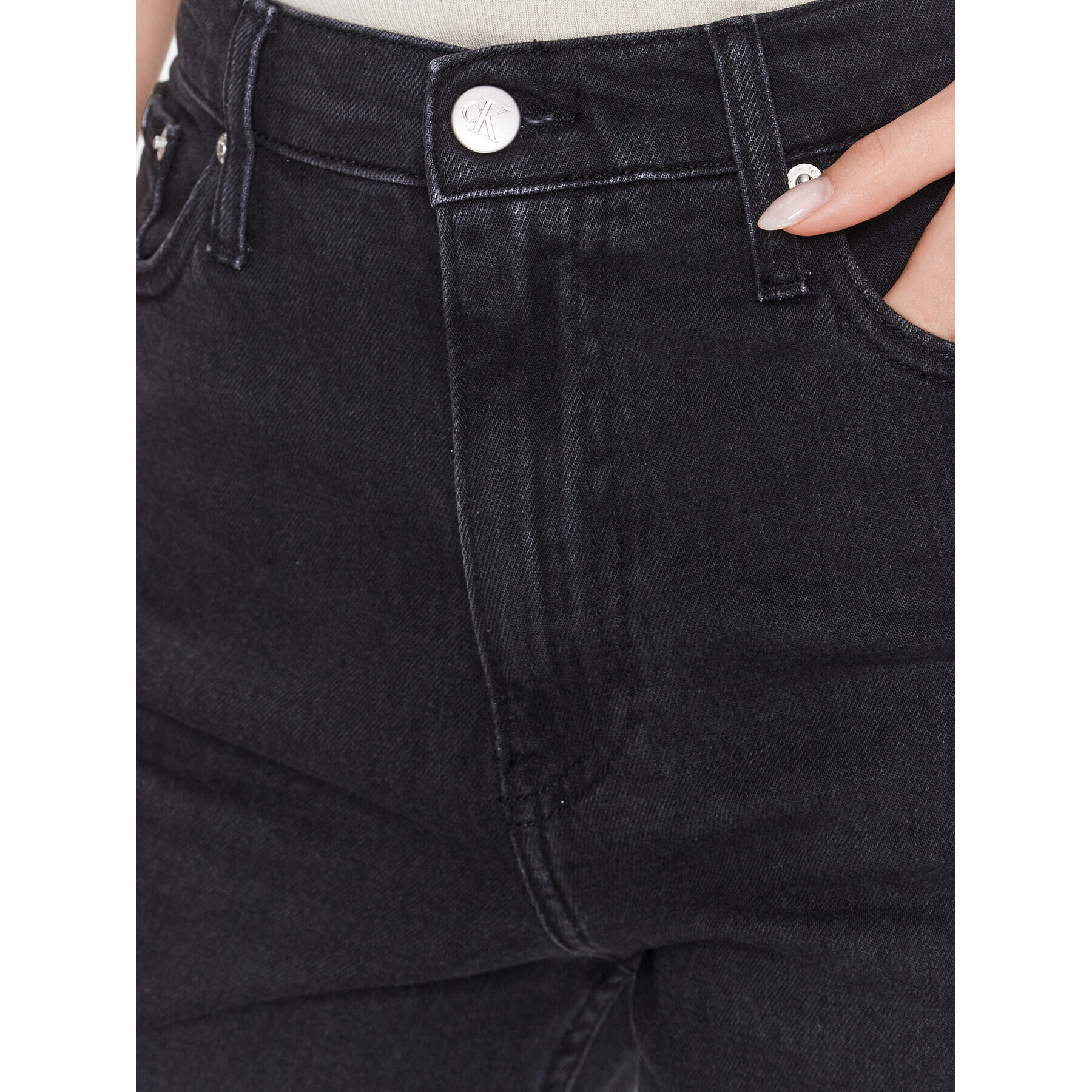 Calvin Klein Jeans Дънки J20J220602 Черен Regular Fit - Pepit.bg