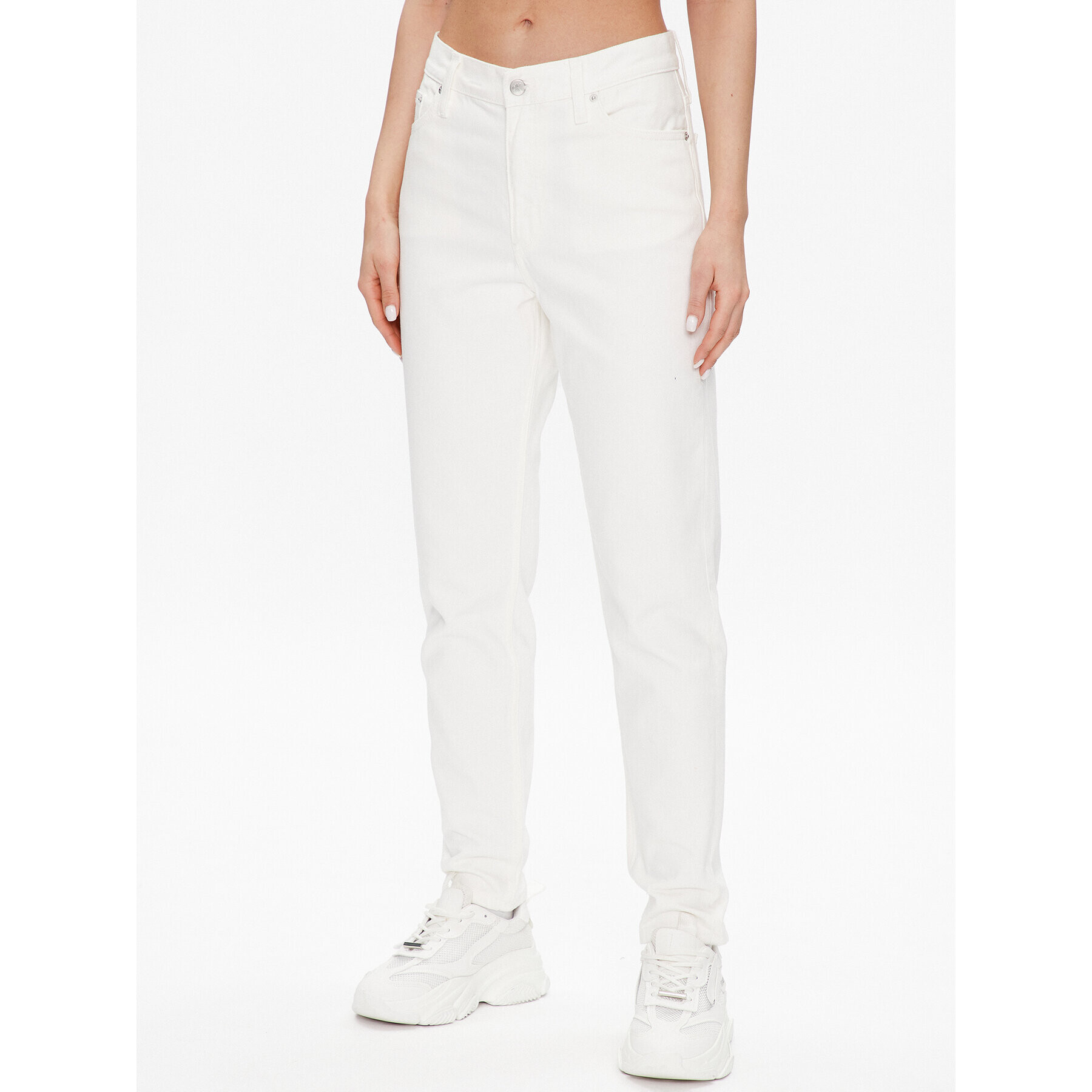 Calvin Klein Jeans Дънки J20J220603 Бял Regular Fit - Pepit.bg