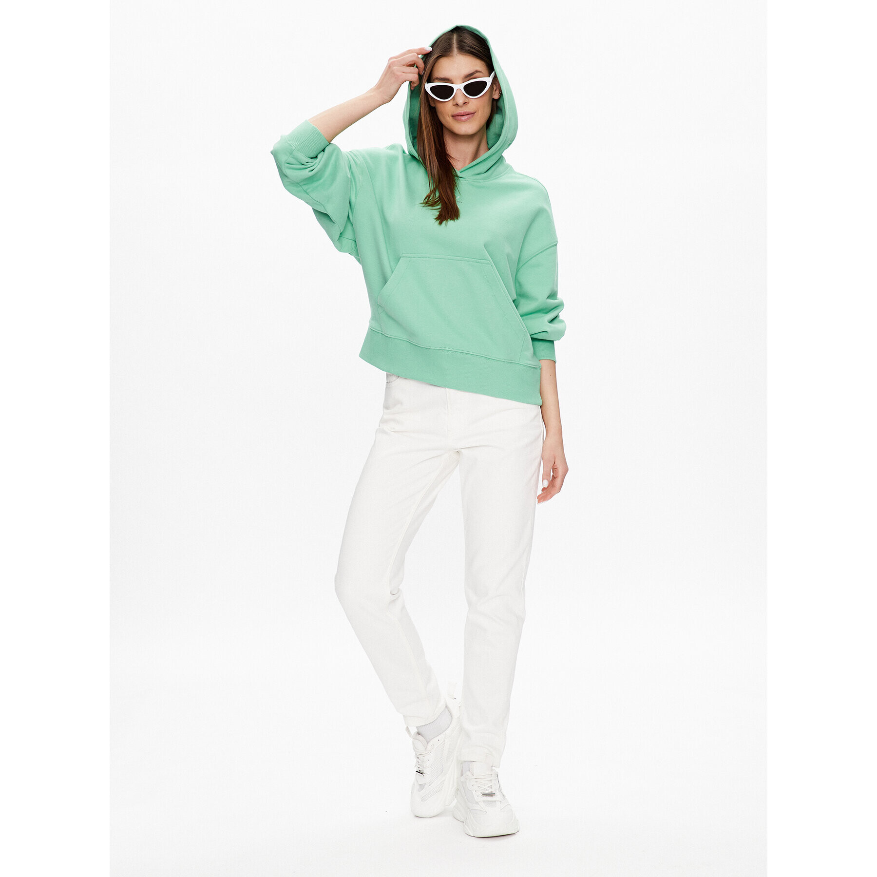 Calvin Klein Jeans Дънки J20J220603 Бял Regular Fit - Pepit.bg