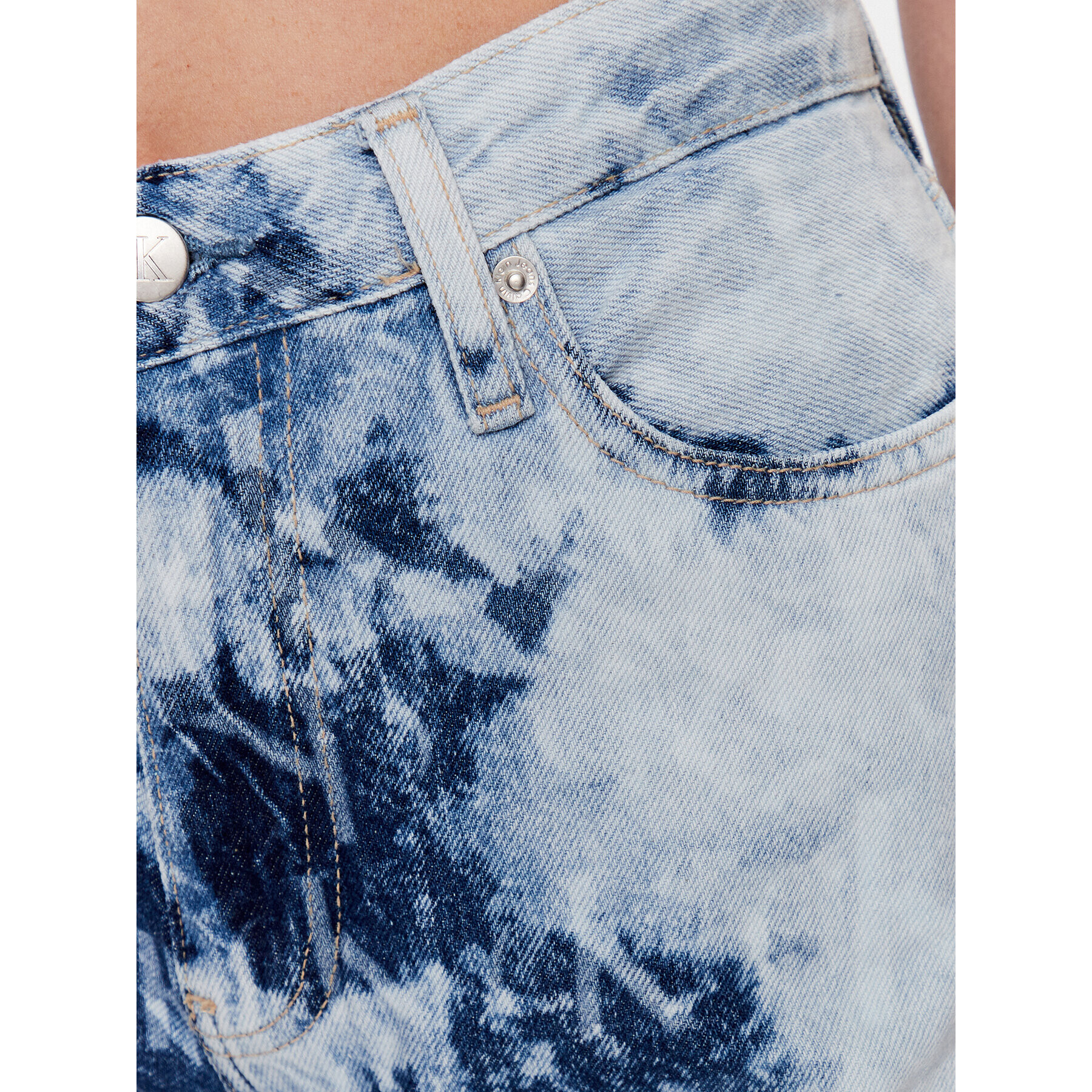 Calvin Klein Jeans Дънки J20J220606 Син Mom Fit - Pepit.bg