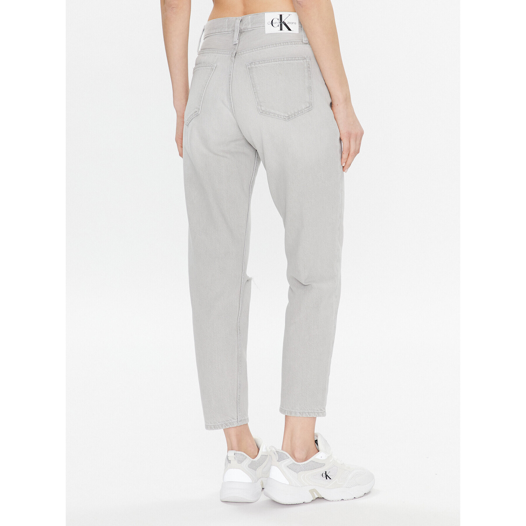 Calvin Klein Jeans Дънки J20J220607 Сив Mom Fit - Pepit.bg