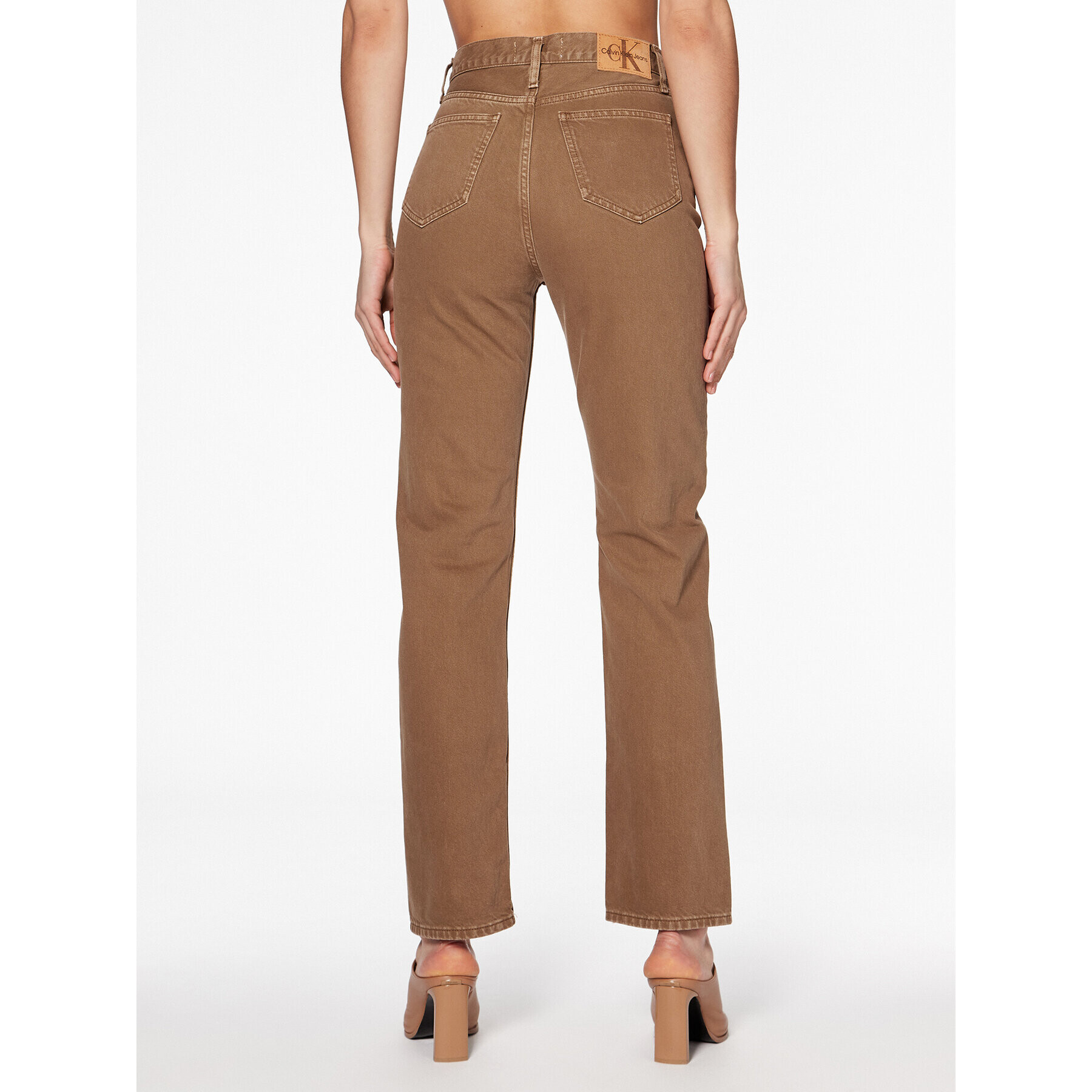 Calvin Klein Jeans Дънки J20J220609 Кафяв Regular Fit - Pepit.bg