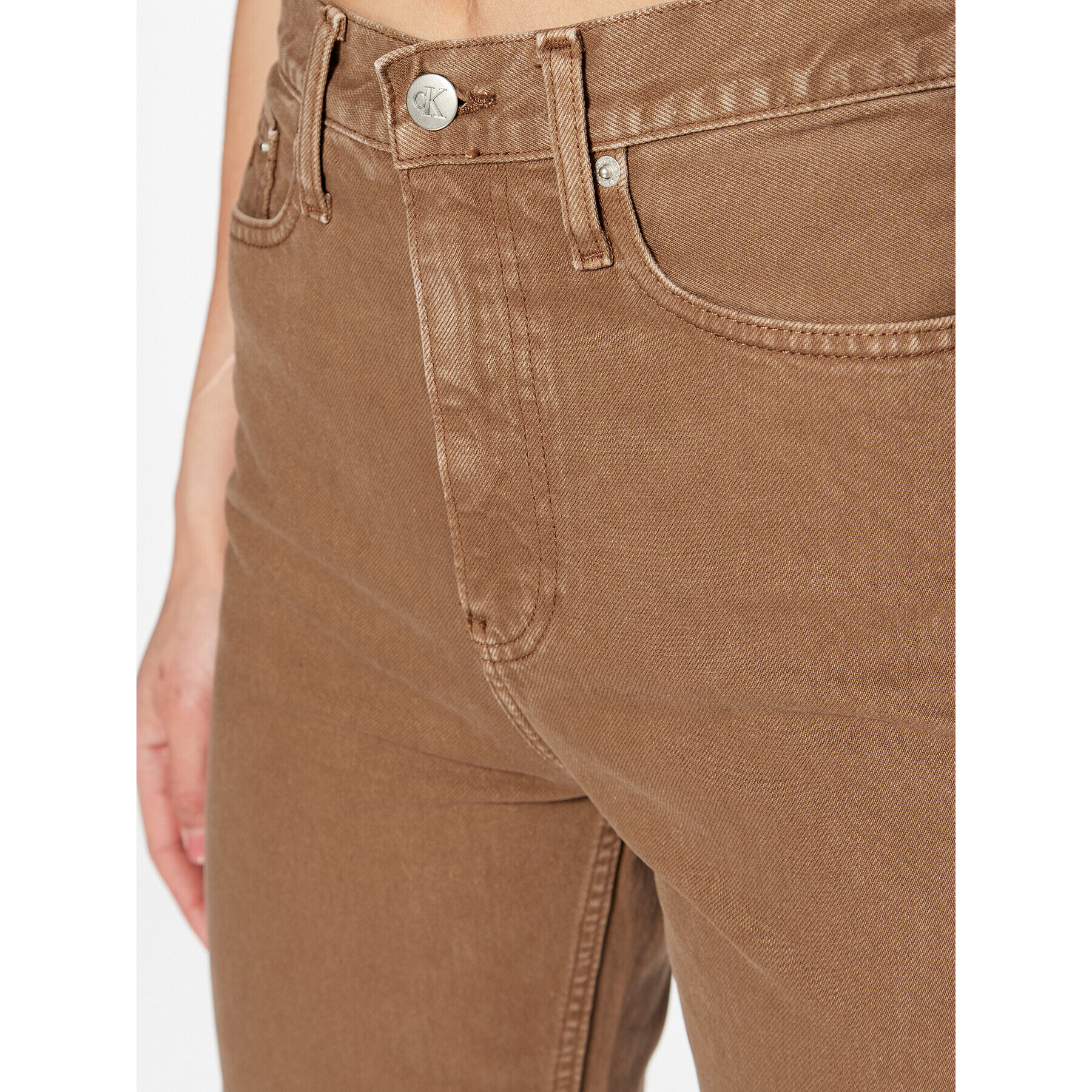 Calvin Klein Jeans Дънки J20J220609 Кафяв Regular Fit - Pepit.bg