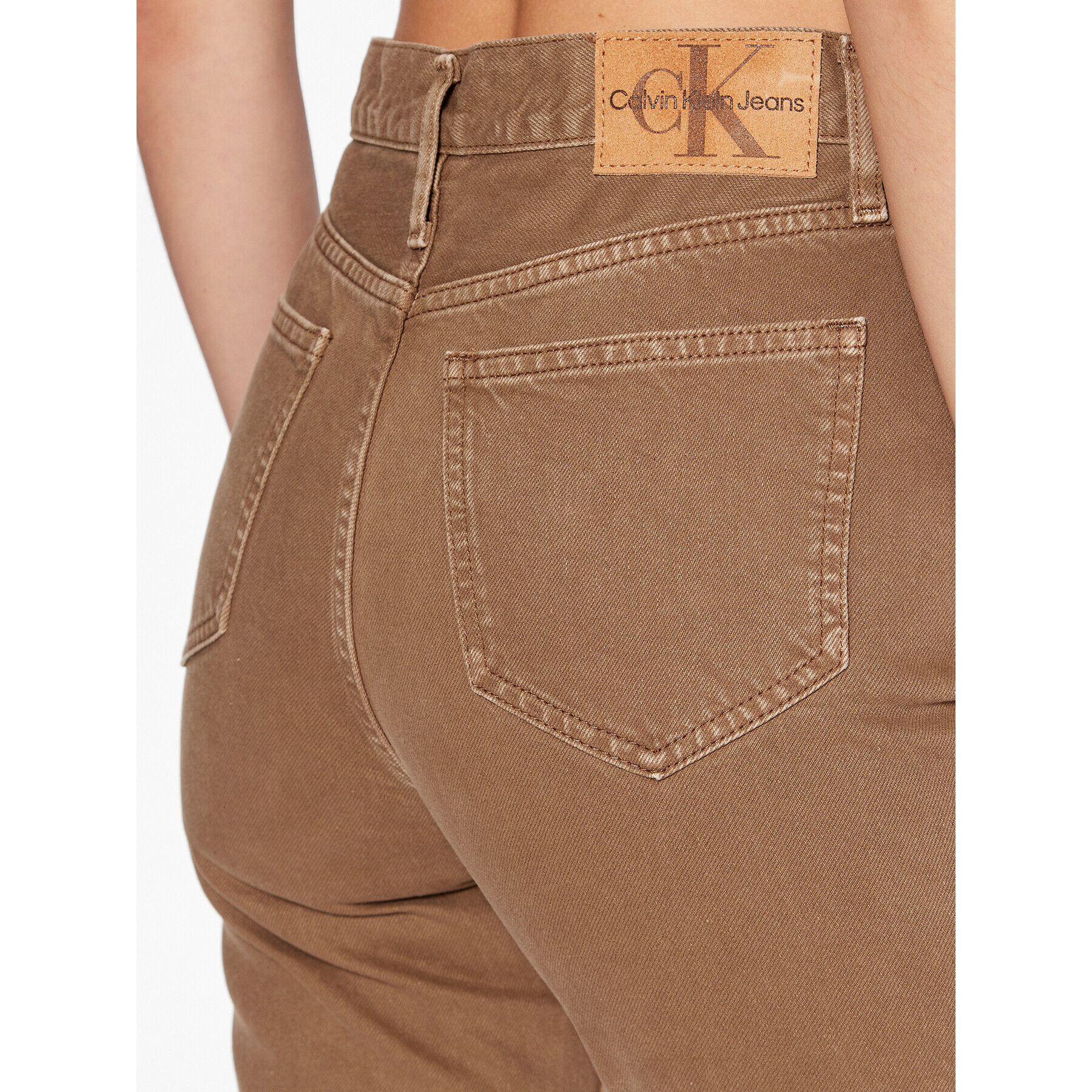 Calvin Klein Jeans Дънки J20J220609 Кафяв Regular Fit - Pepit.bg