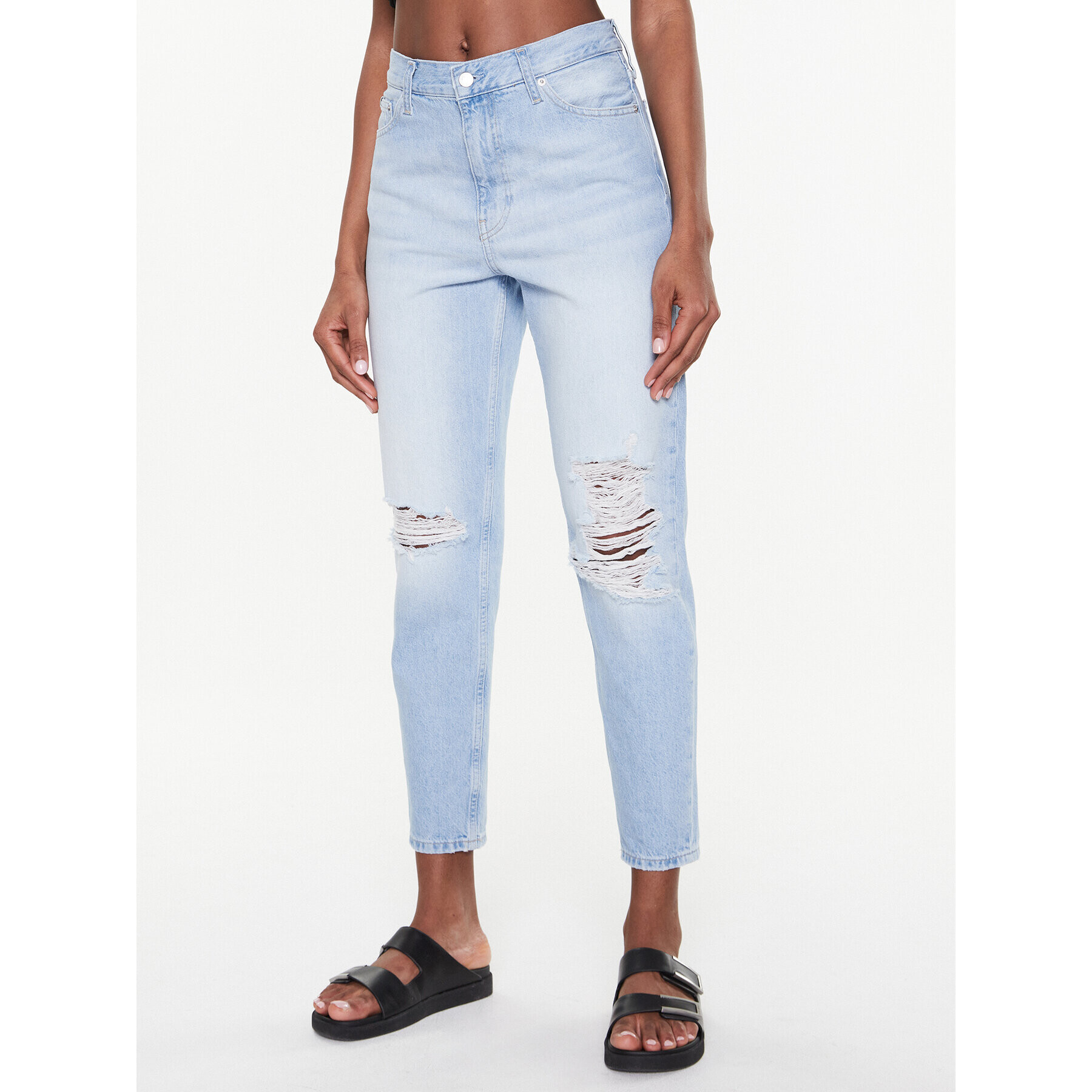 Calvin Klein Jeans Дънки J20J220610 Син Mom Fit - Pepit.bg