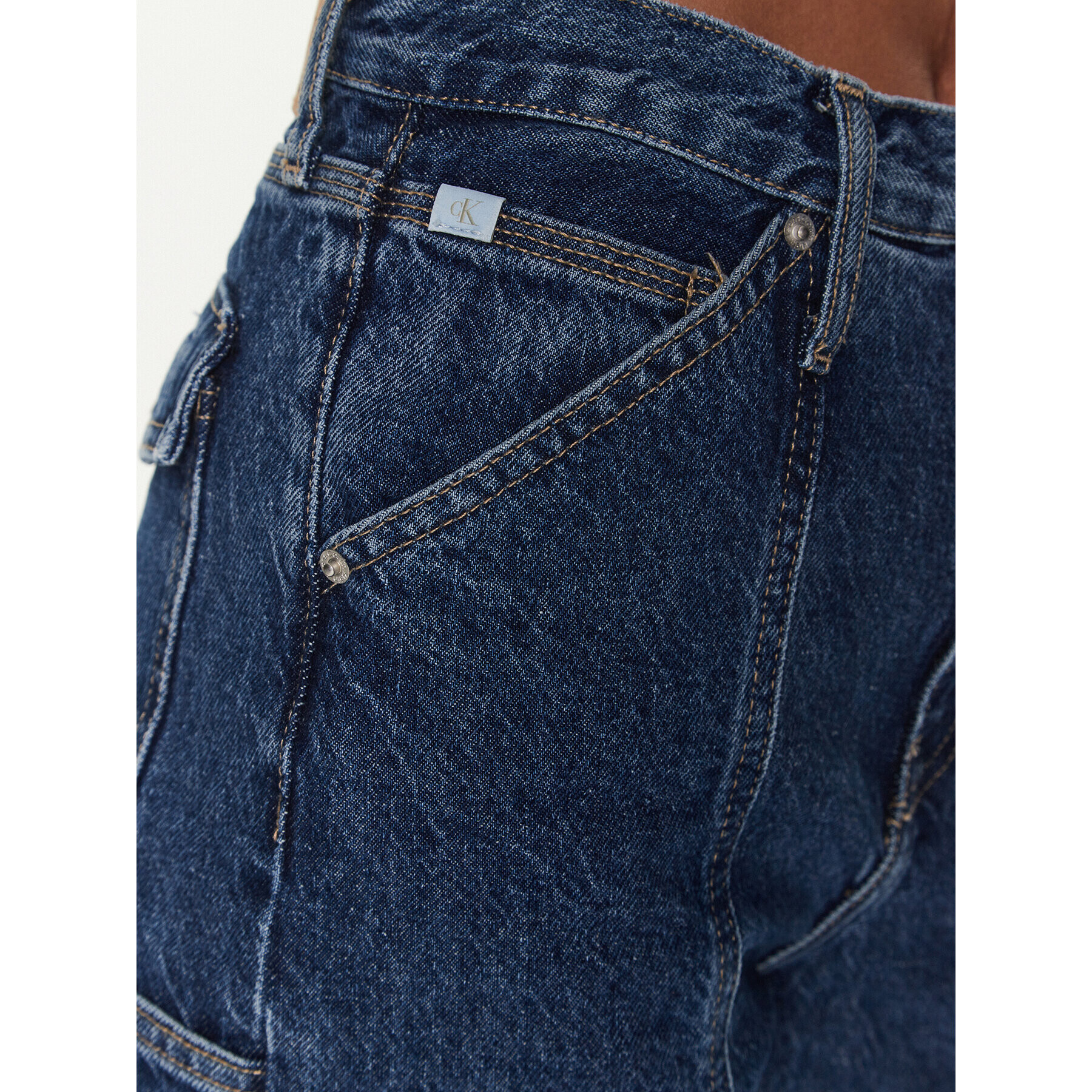 Calvin Klein Jeans Дънки J20J220634 Син Straight Fit - Pepit.bg