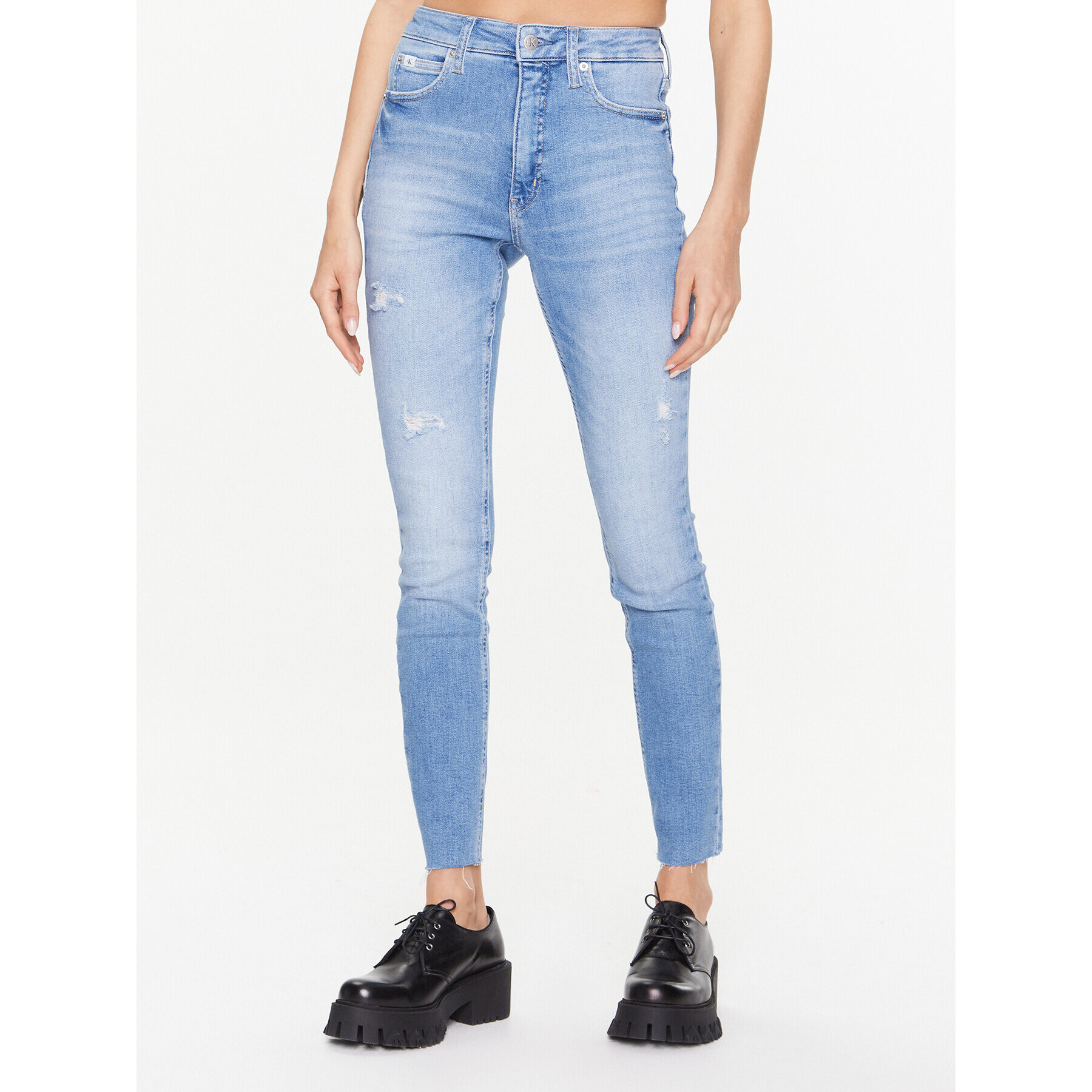 Calvin Klein Jeans Дънки J20J220853 Син Skinny Fit - Pepit.bg