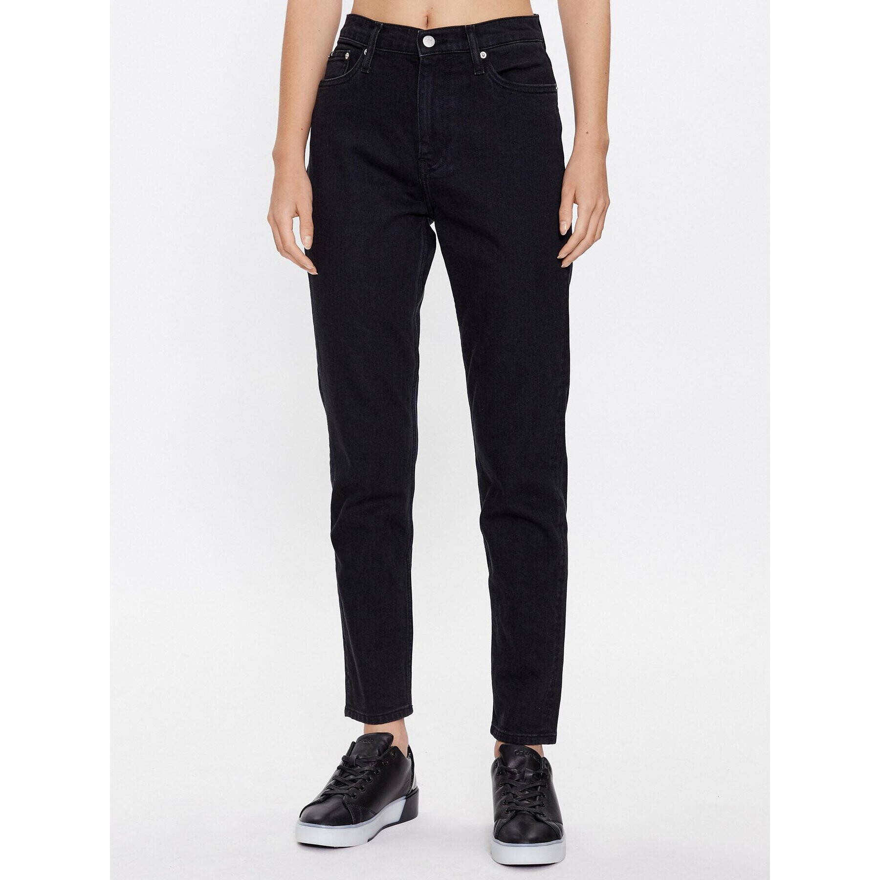 Calvin Klein Jeans Дънки J20J221247 Черен Mom Fit - Pepit.bg