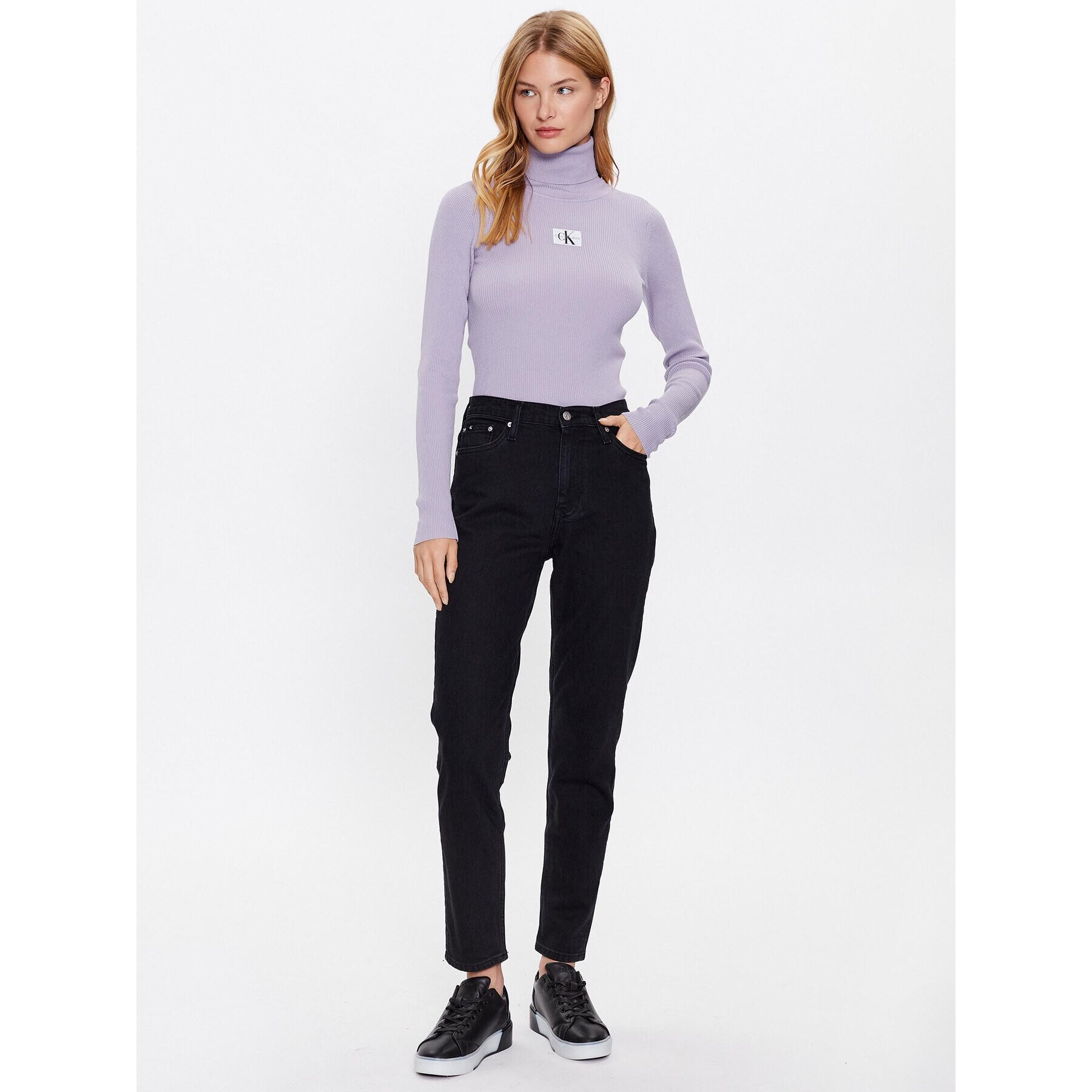 Calvin Klein Jeans Дънки J20J221247 Черен Mom Fit - Pepit.bg