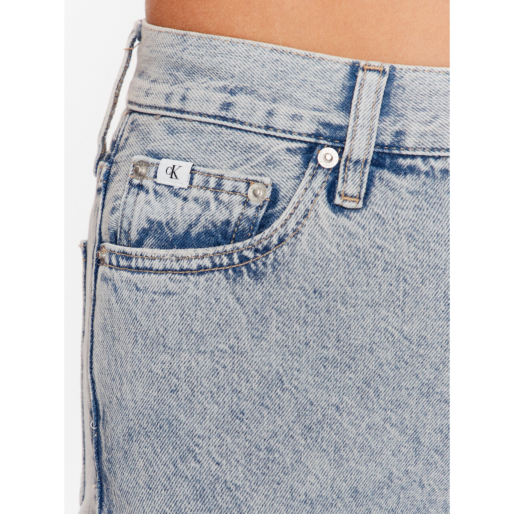 Calvin Klein Jeans Дънки J20J221255 Син Mom Fit - Pepit.bg