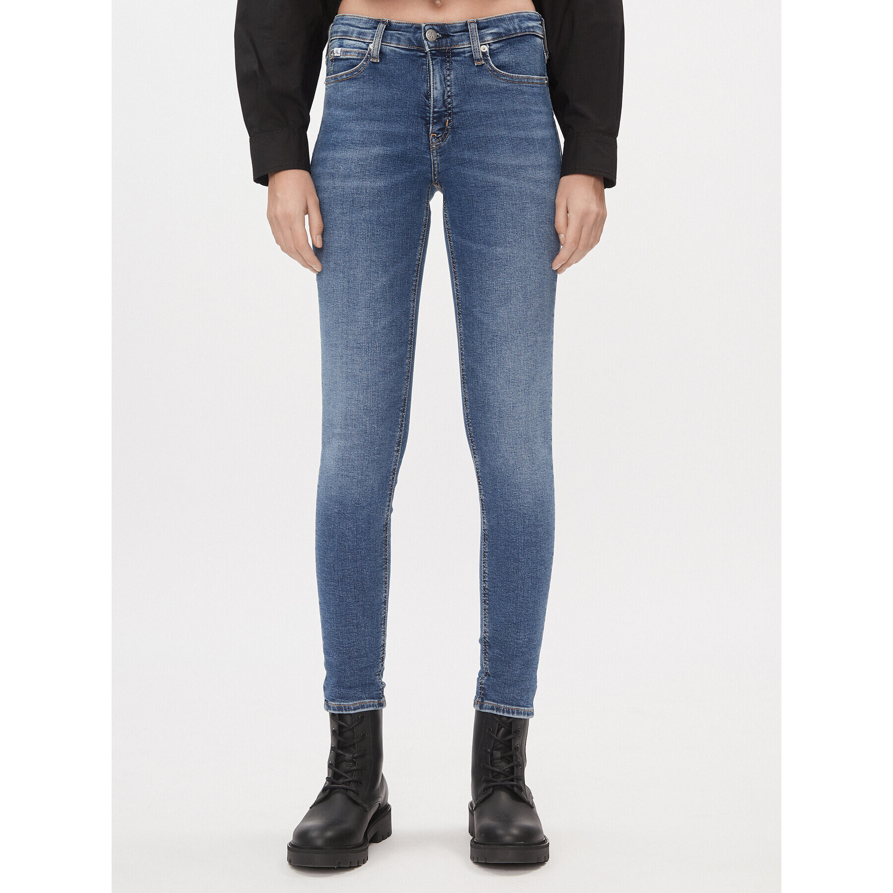 Calvin Klein Jeans Дънки J20J221581 Син Skinny Fit - Pepit.bg