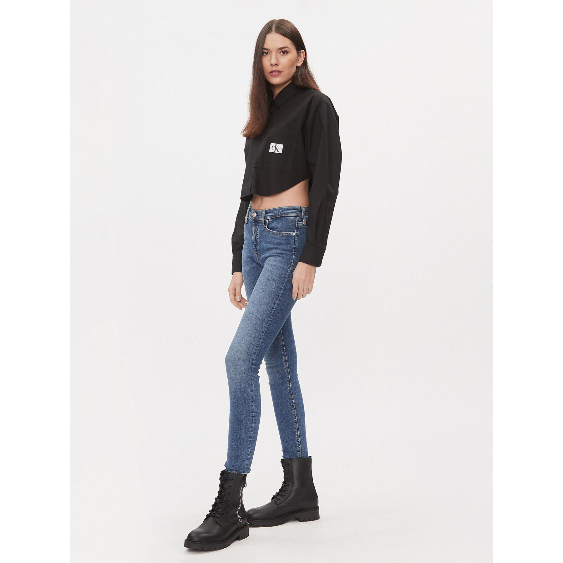 Calvin Klein Jeans Дънки J20J221581 Син Skinny Fit - Pepit.bg