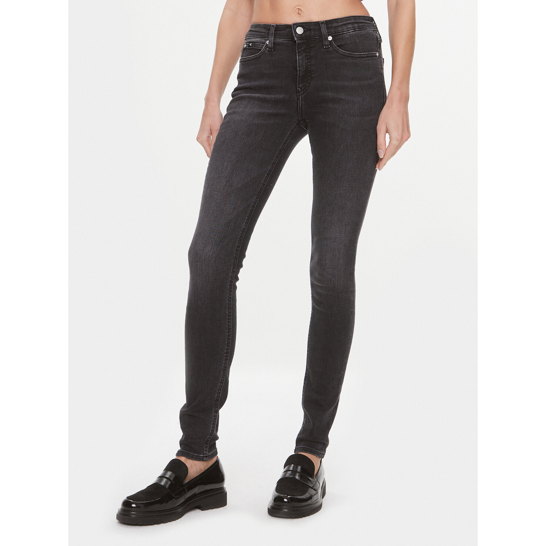 Calvin Klein Jeans Дънки J20J221684 Черен Skinny Fit - Pepit.bg