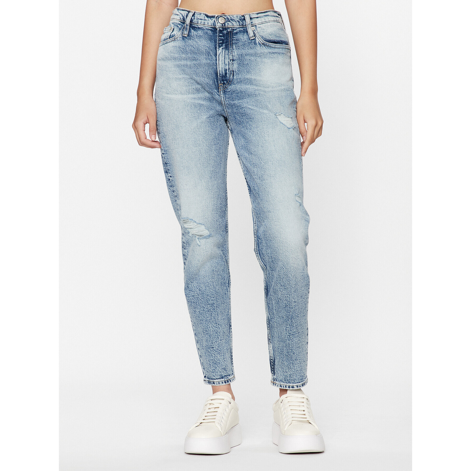 Calvin Klein Jeans Дънки J20J221790 Син Mom Fit - Pepit.bg