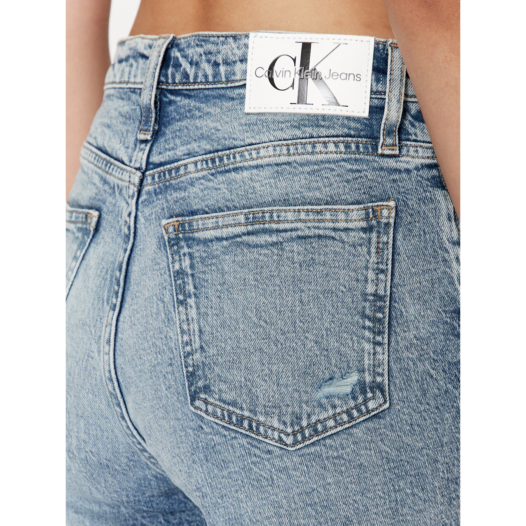 Calvin Klein Jeans Дънки J20J221790 Син Mom Fit - Pepit.bg
