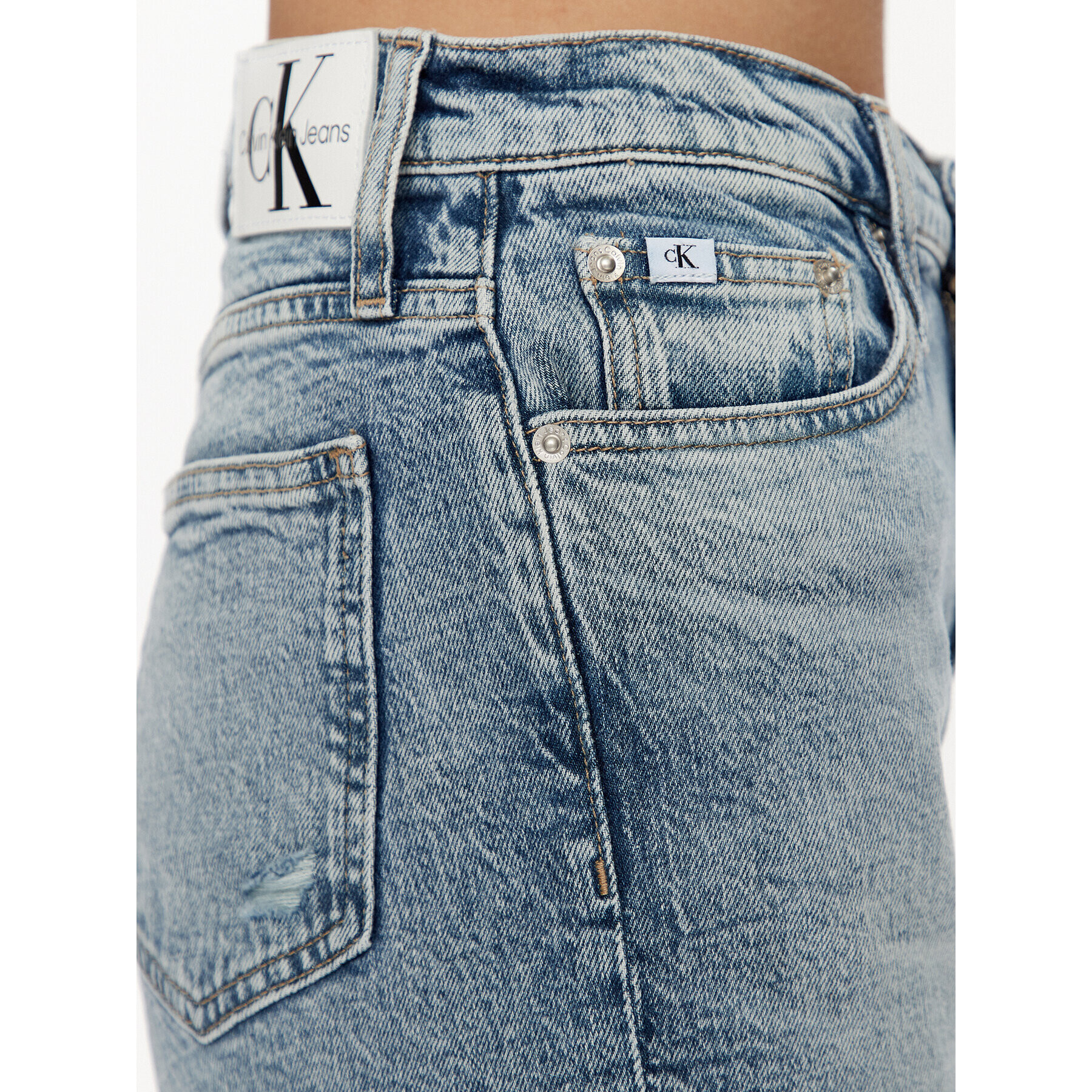 Calvin Klein Jeans Дънки J20J221790 Син Mom Fit - Pepit.bg