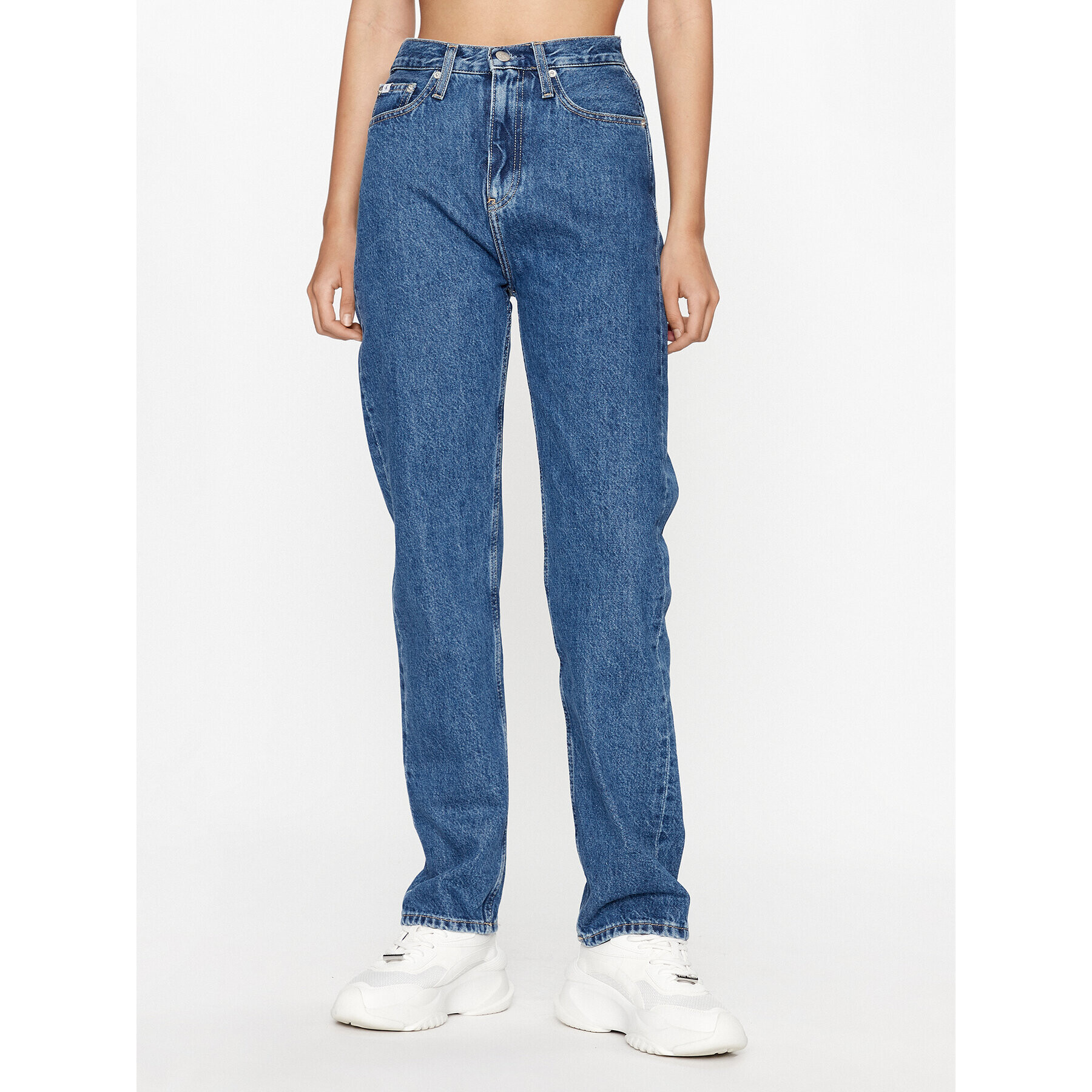 Calvin Klein Jeans Дънки J20J221796 Син Straight Fit - Pepit.bg