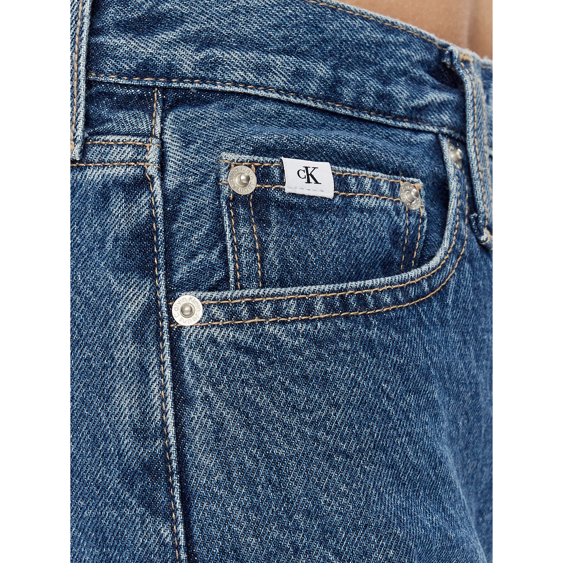 Calvin Klein Jeans Дънки J20J221796 Син Straight Fit - Pepit.bg